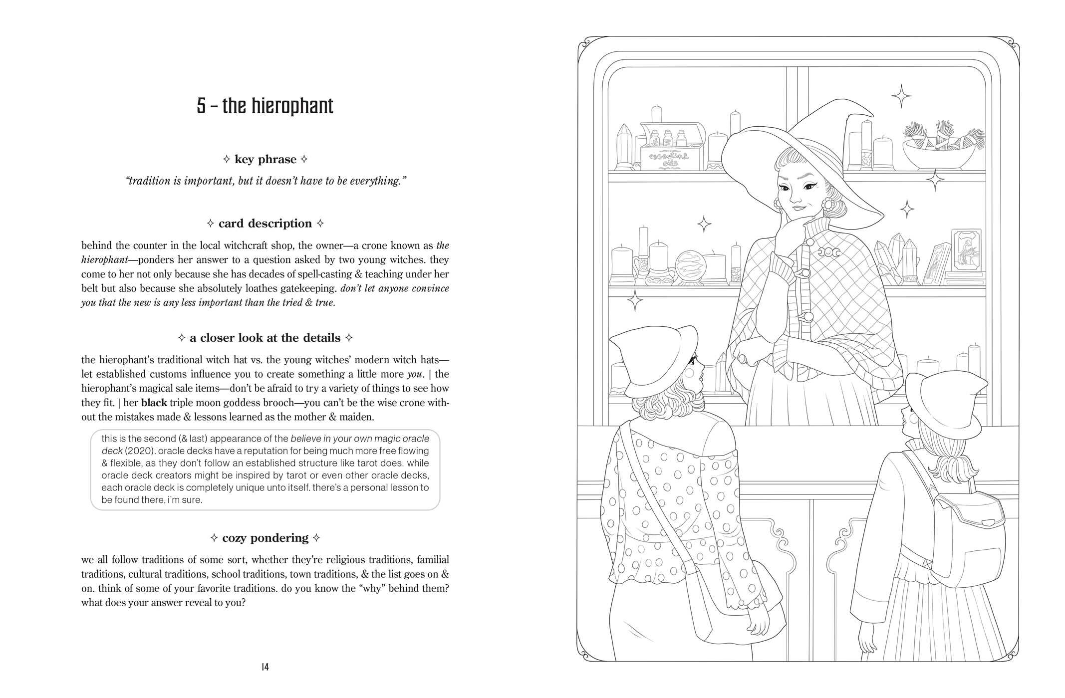 Cozy Witch Tarot Coloring Book
