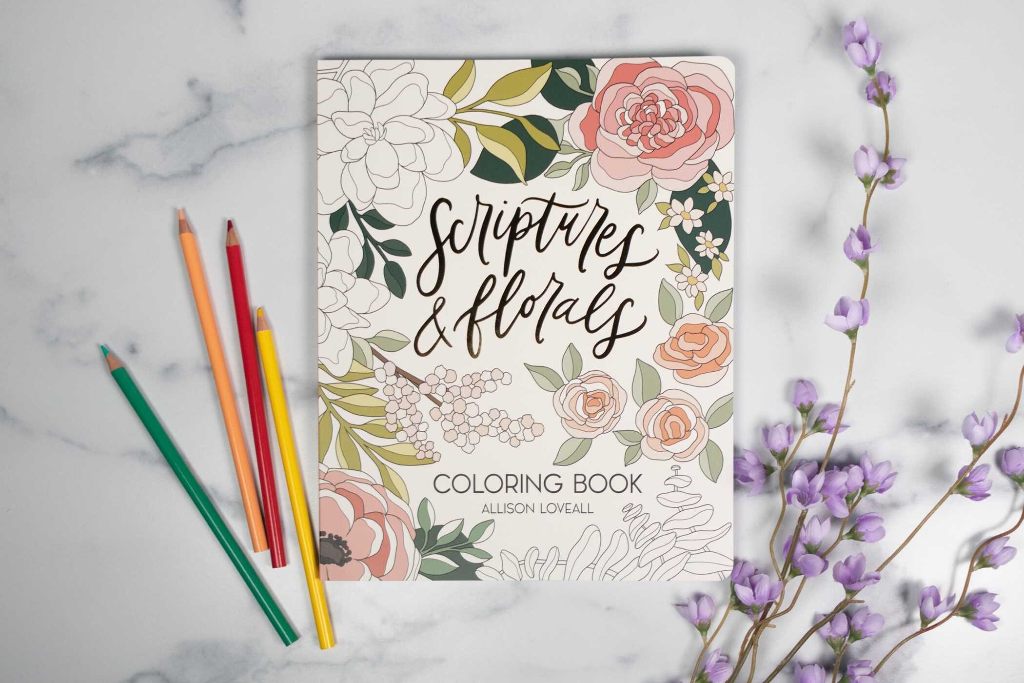Scriptures and Florals Coloring Book