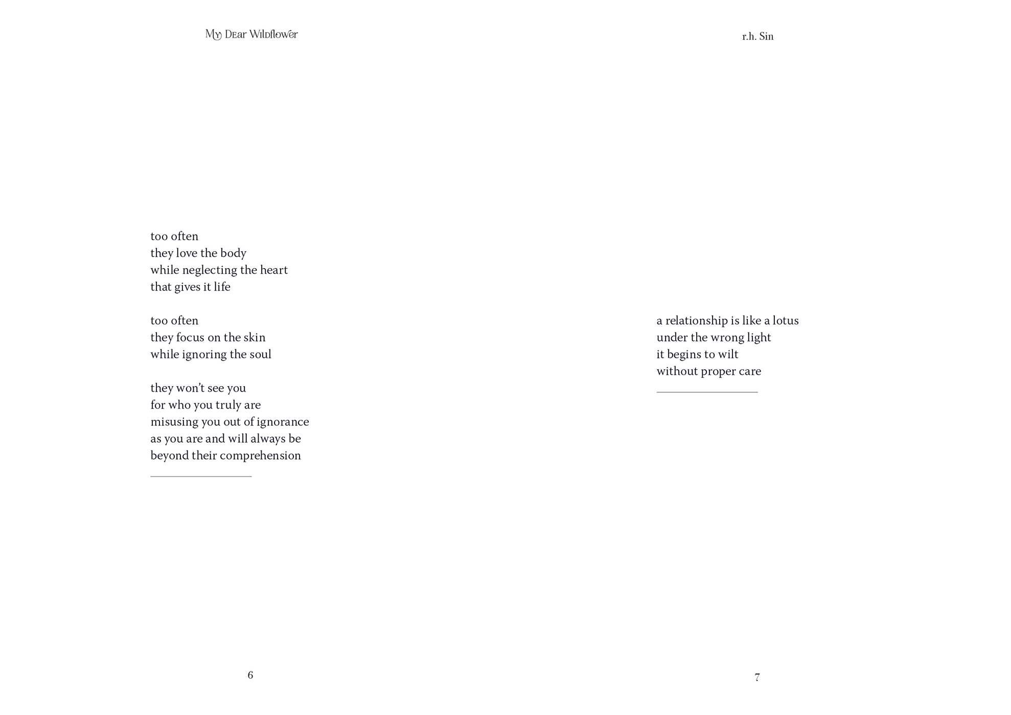 My Dear Wildflower