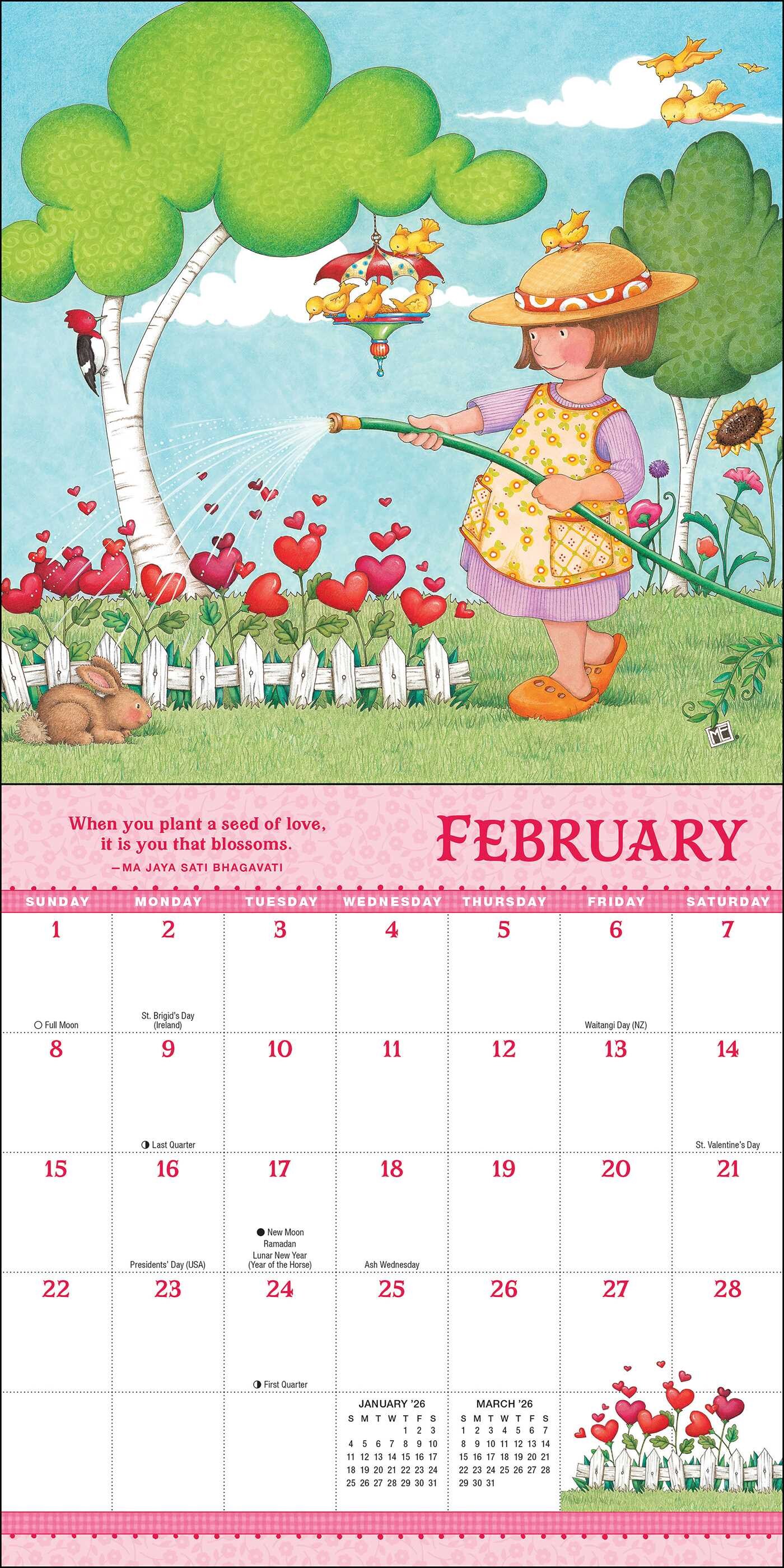 Mary Engelbreit's Grow with the Flow 2026 Mini Wall Calendar Book Mary Engelbreit's Grow with the Flow 2026 Mini Wall Calendar Book