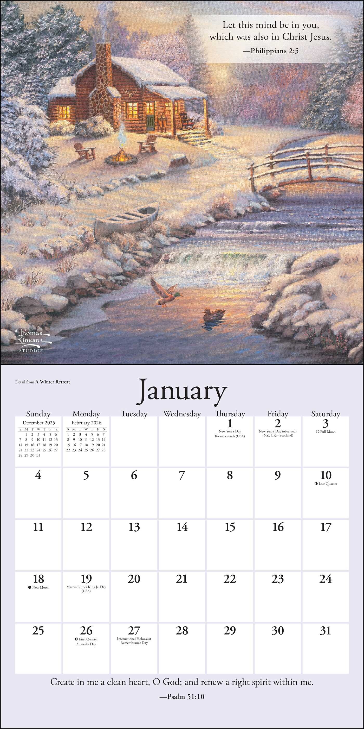 Thomas Kinkade Gardens of Grace 2026 Wall Calendar with Scripture Thomas Kinkade Gardens of Grace 2026 Wall Calendar with Scripture