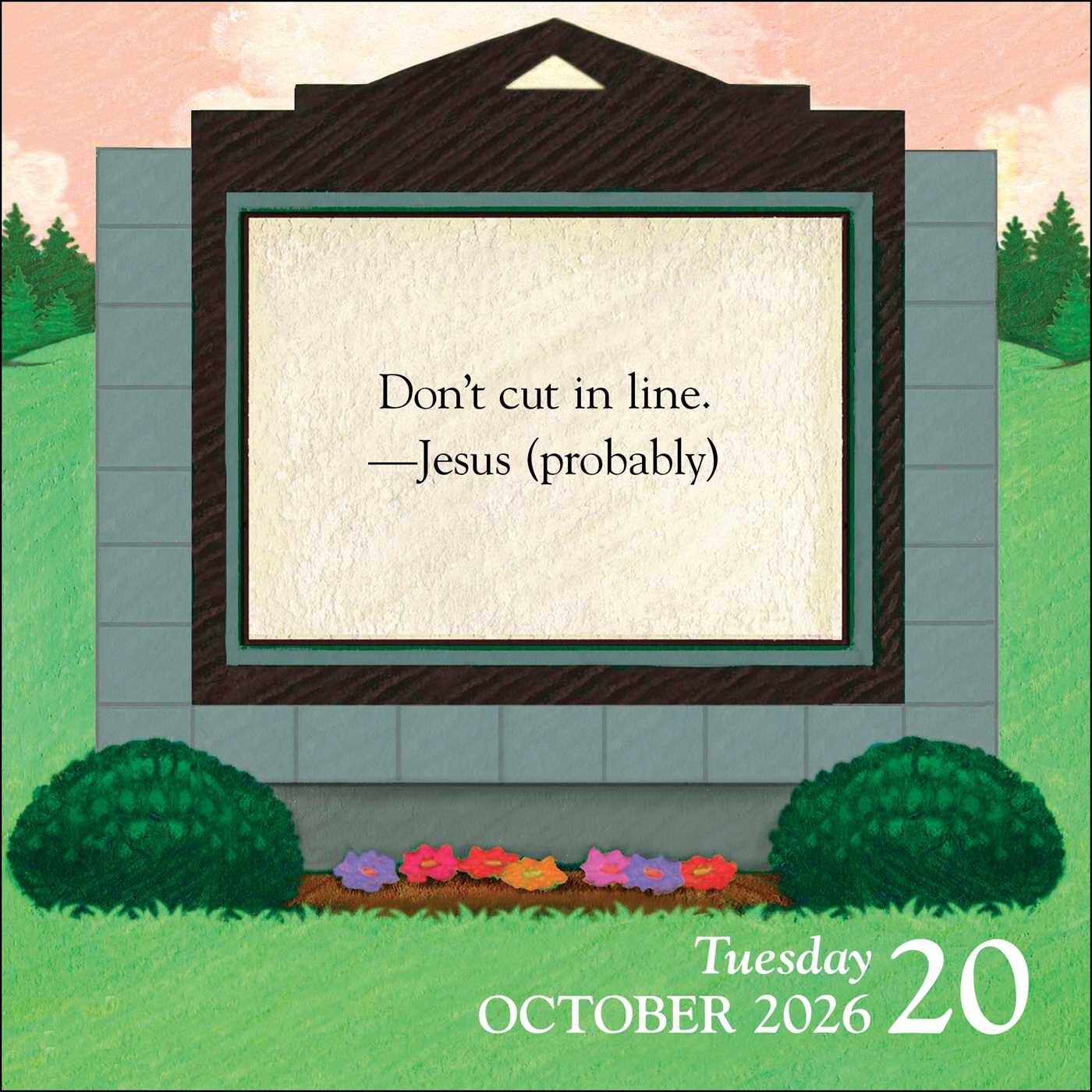 Church Signs 2026 DaytoDay Calendar Book Summary & Video Official