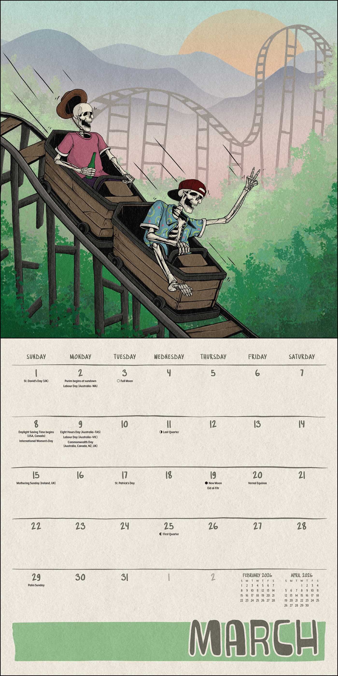 Death Takes a Holiday 2026 Wall Calendar Book Summary & Video