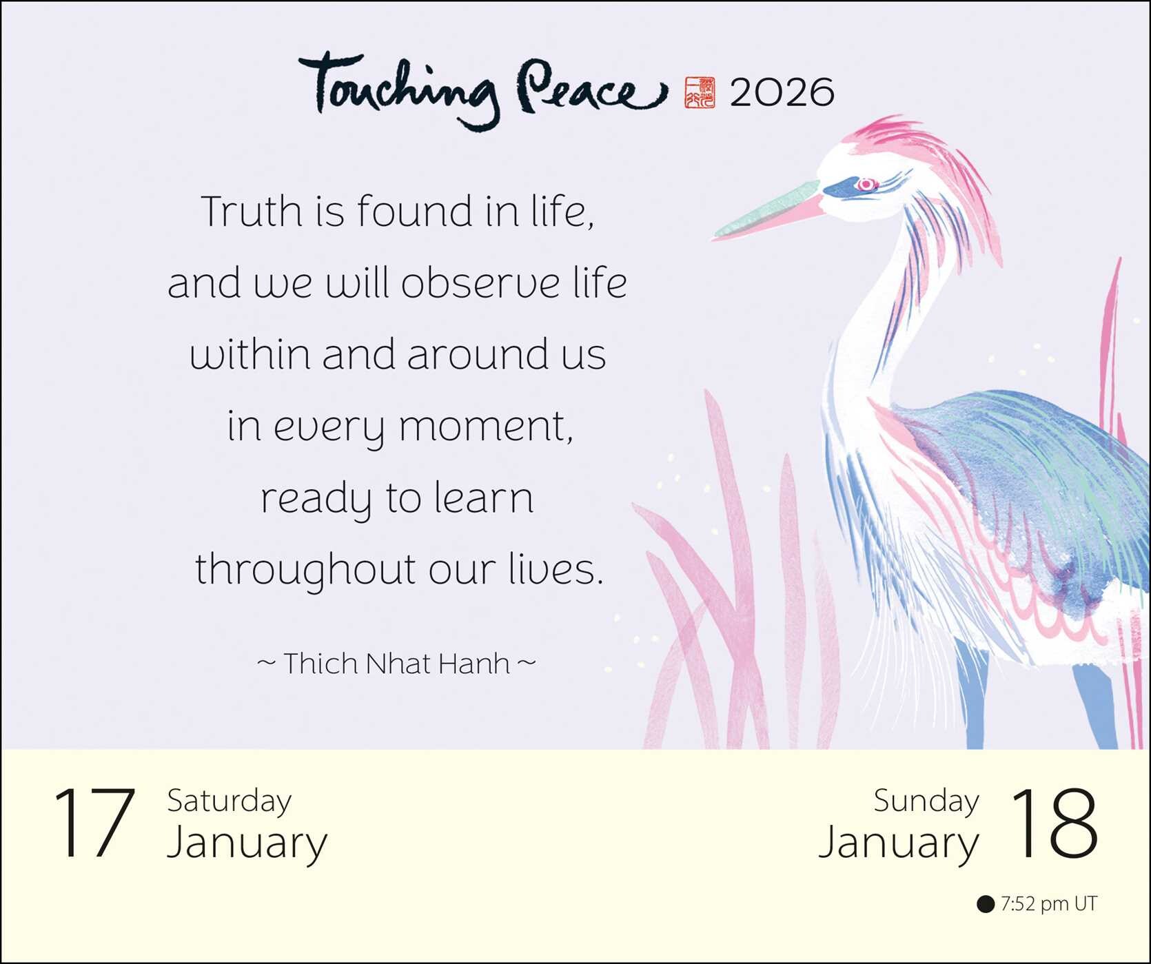 Thich Nhat Hanh 2026 DaytoDay Calendar Book Summary & Video
