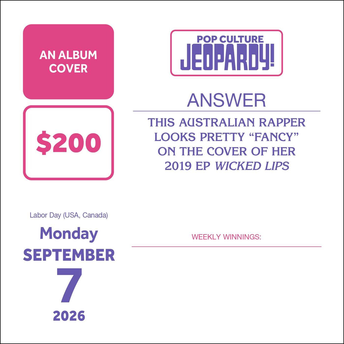 Pop Culture JEOPARDY! 2026 DaytoDay Calendar Book Summary & Video Pop Culture JEOPARDY! 2026 DaytoDay Calendar Book Summary & Video