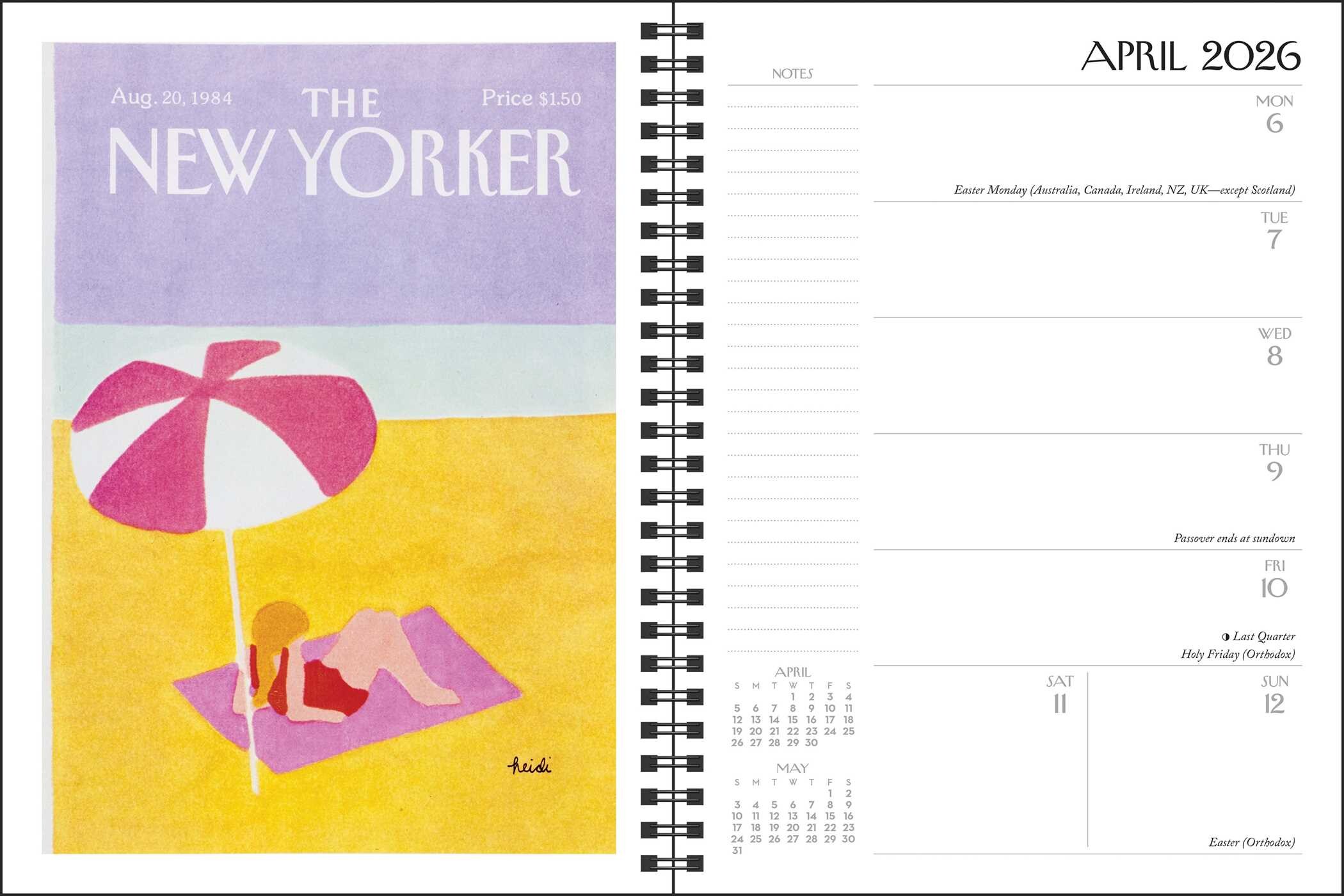 The New Yorker Magazine 2026 Monthly/Weekly Agenda Calendar Book