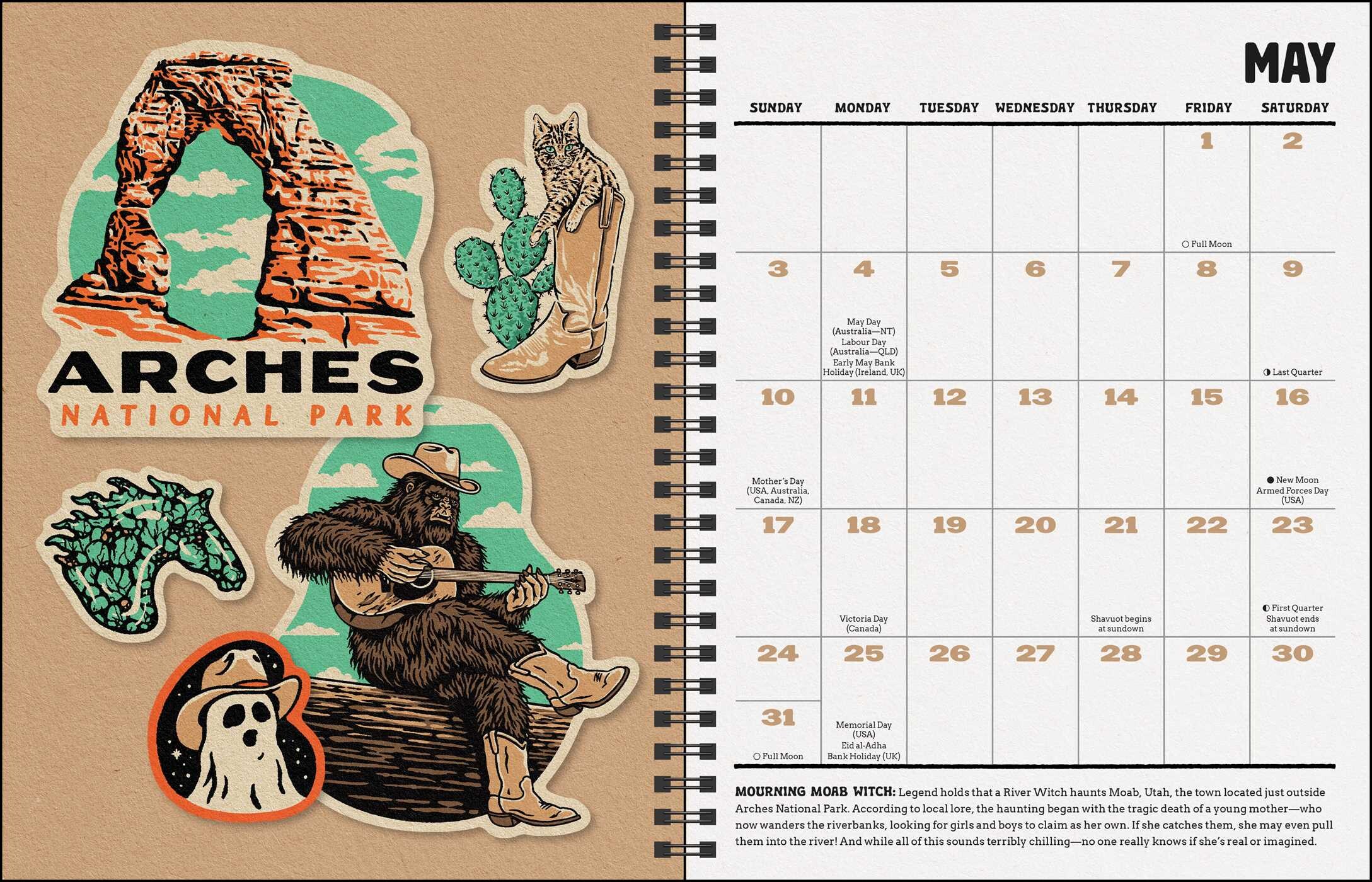Paranormal Parks 12Month 2026 Monthly/Weekly Planner Calendar Book