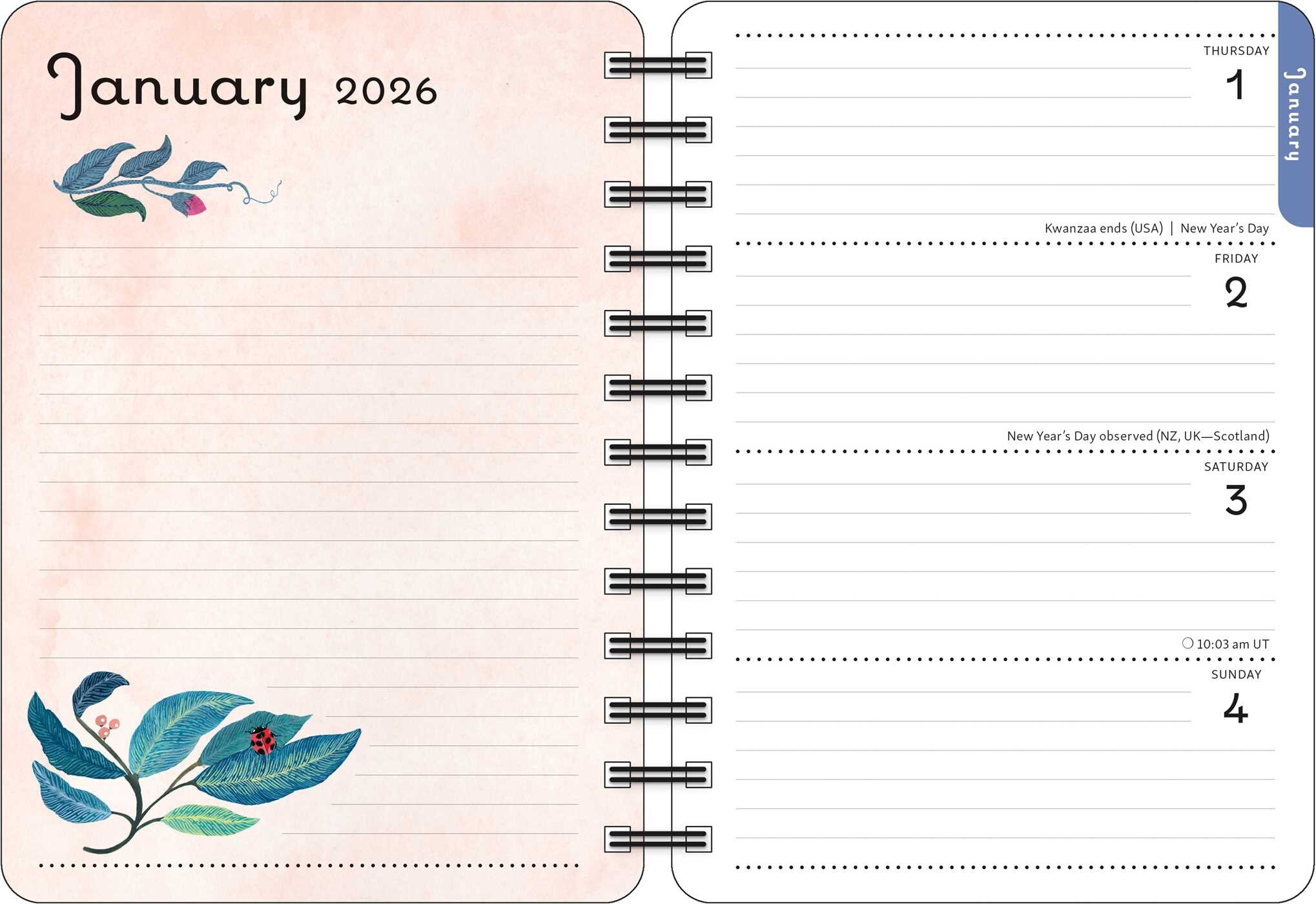 Flora & Fauna 2026 Weekly Planner Calendar Book Summary & Video