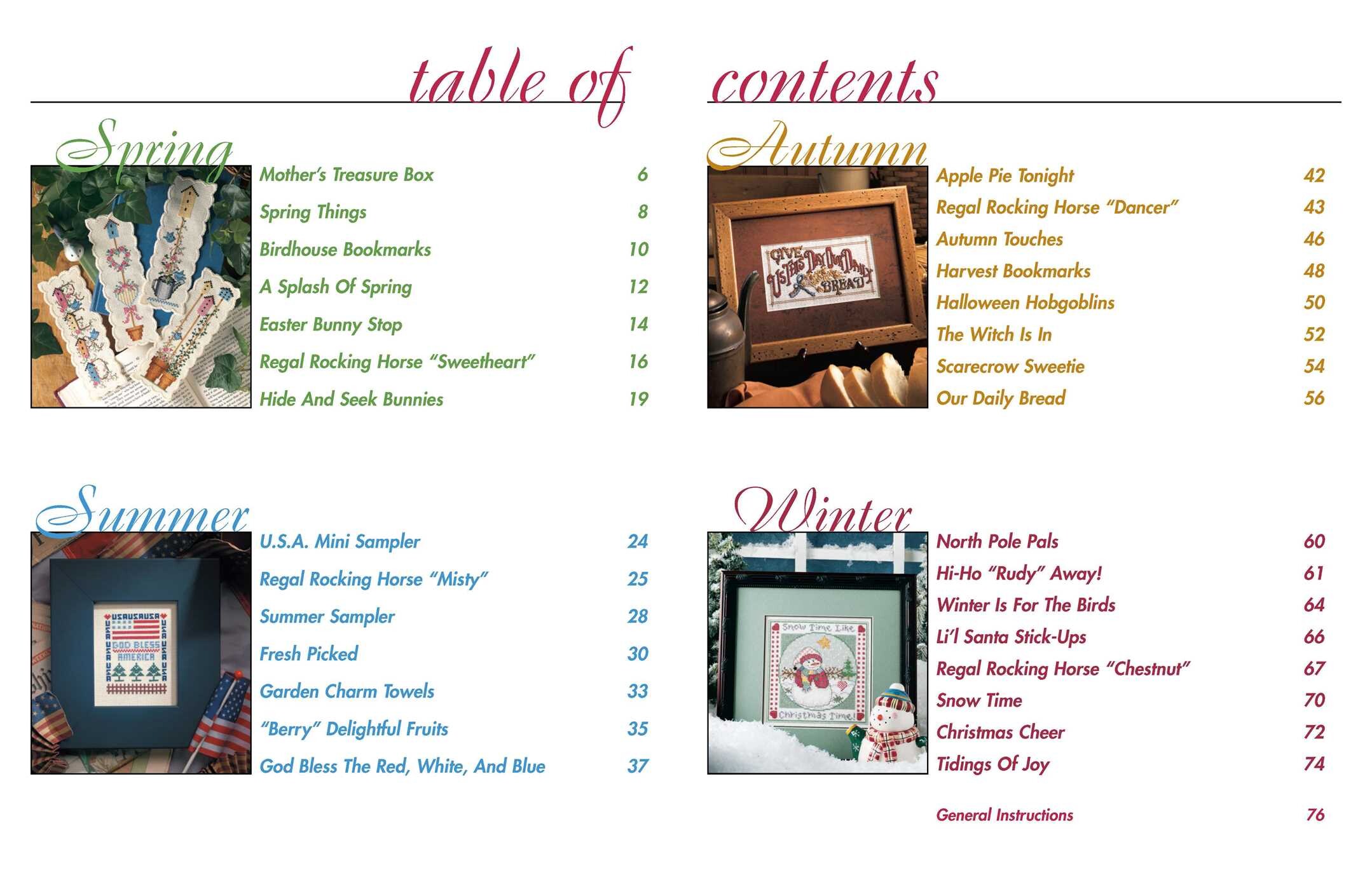 Something for Every Season—56 Cross Stitch Designs