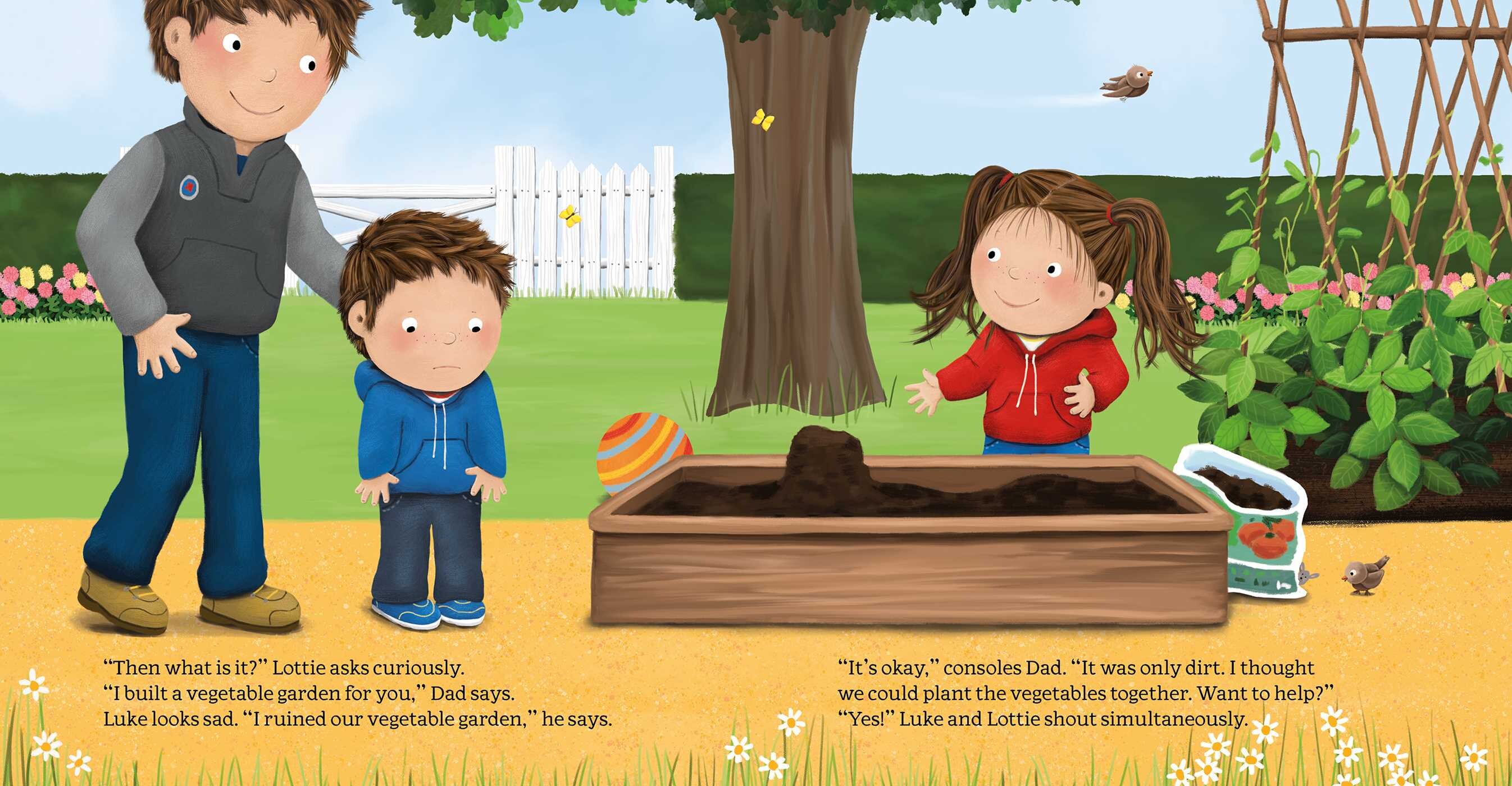 Luke and Lottie and Their Vegetable Garden