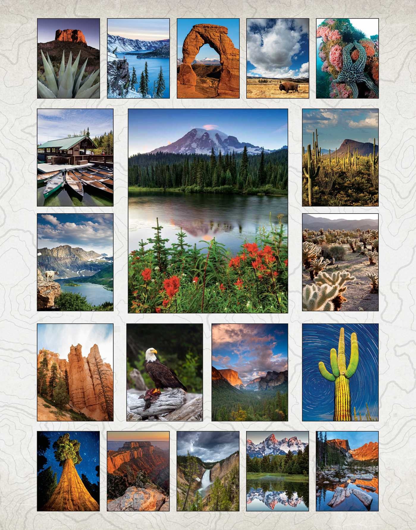 National Parks Poster Coloring Book