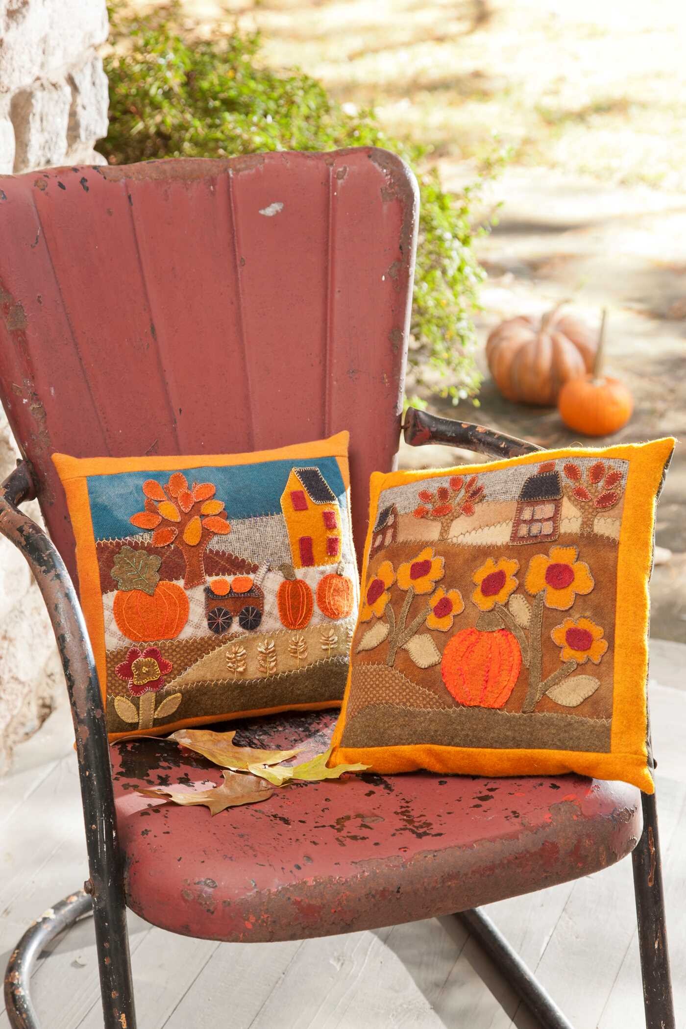 Cozy Wool Applique Pillows