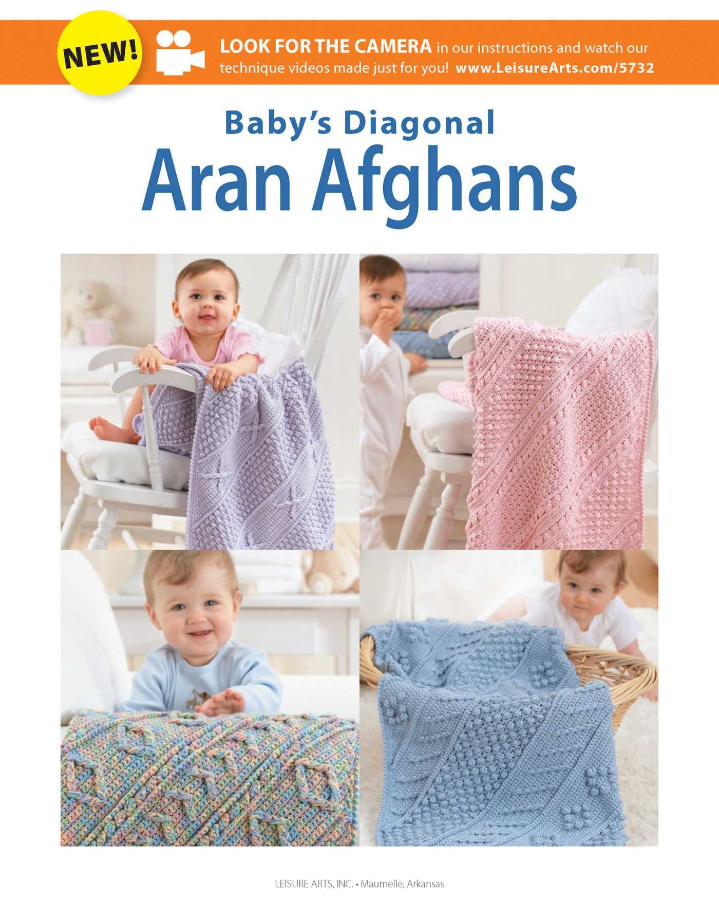 Baby's Diagonal Aran Afghans