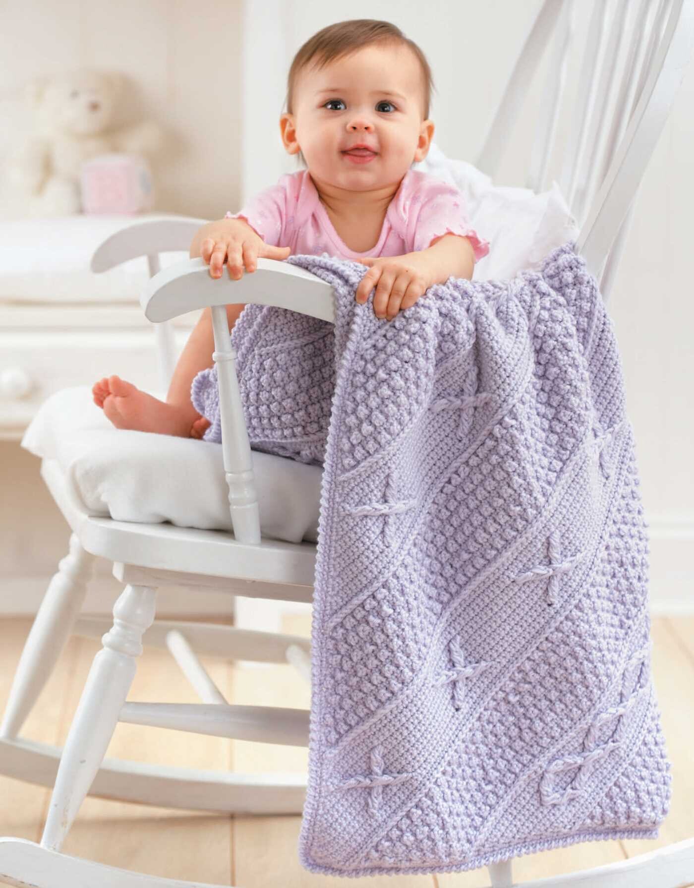 Baby's Diagonal Aran Afghans