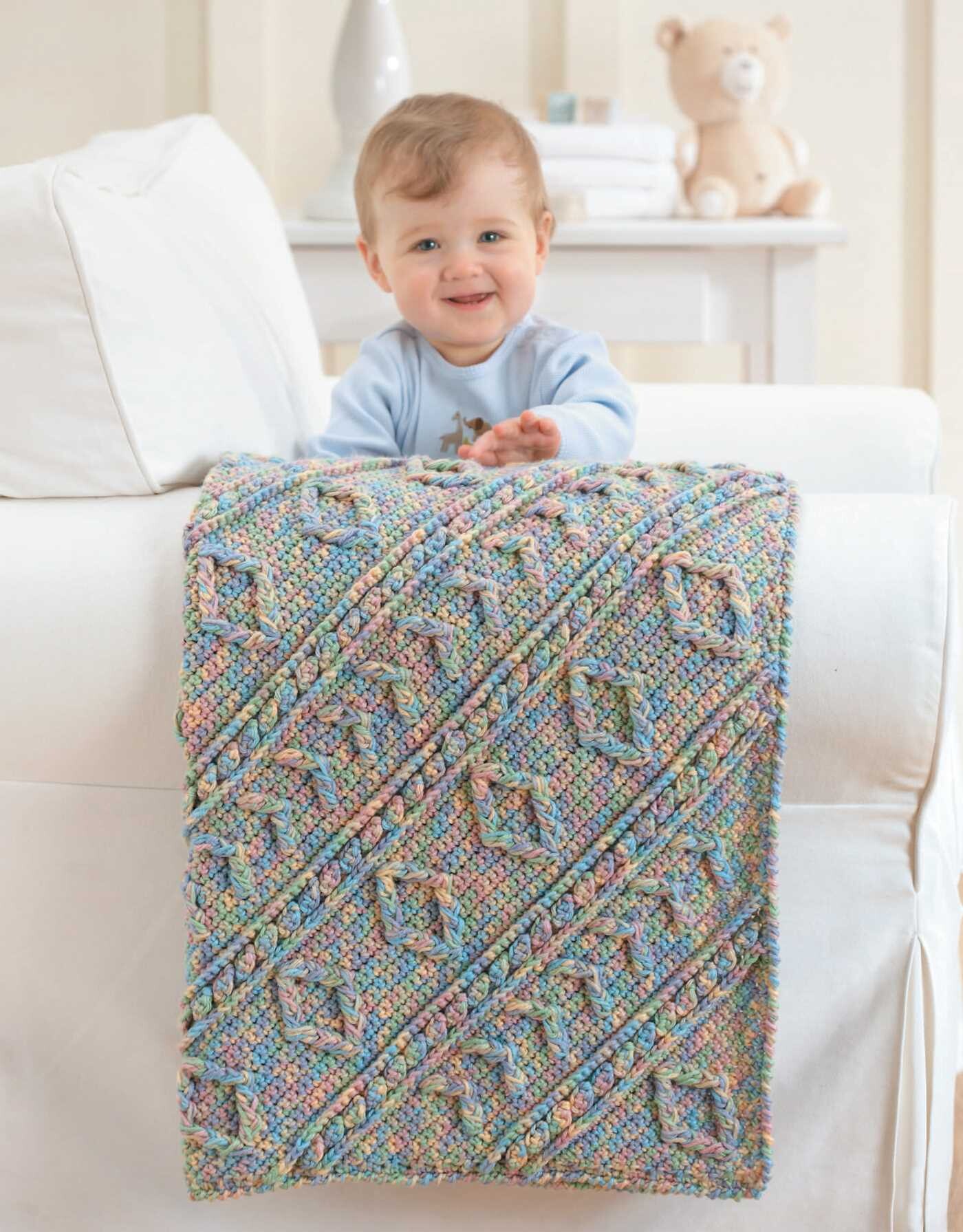 Baby's Diagonal Aran Afghans