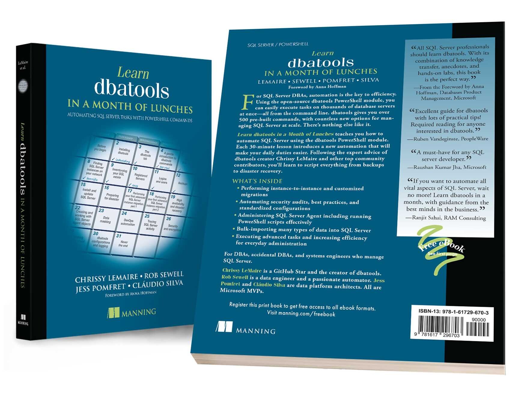 Learn dbatools in a Month of Lunches