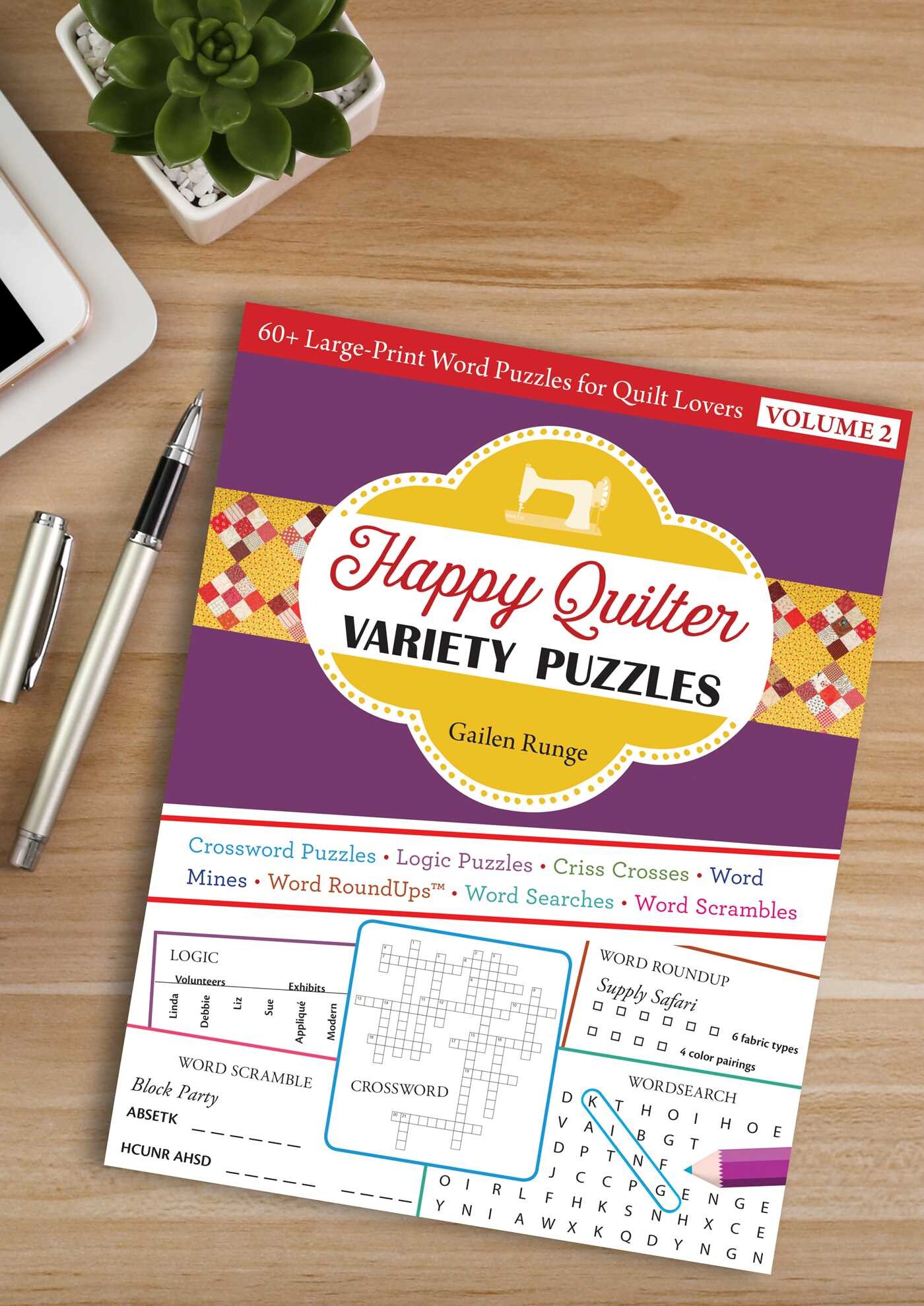 Happy Quilter Variety Puzzles, Volume 2