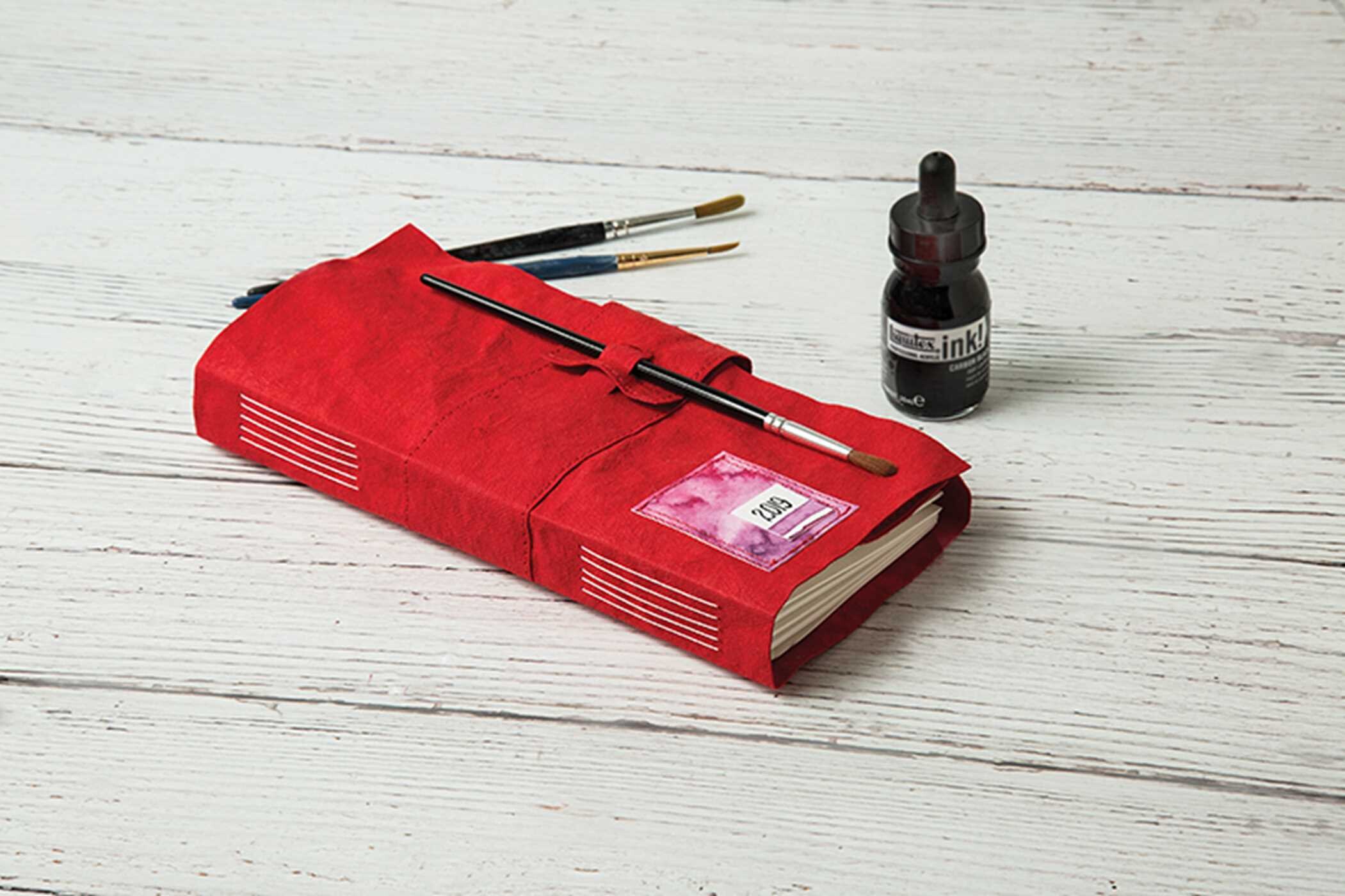 kraft-tex Roll Crimson Hand-Dyed & Prewashed