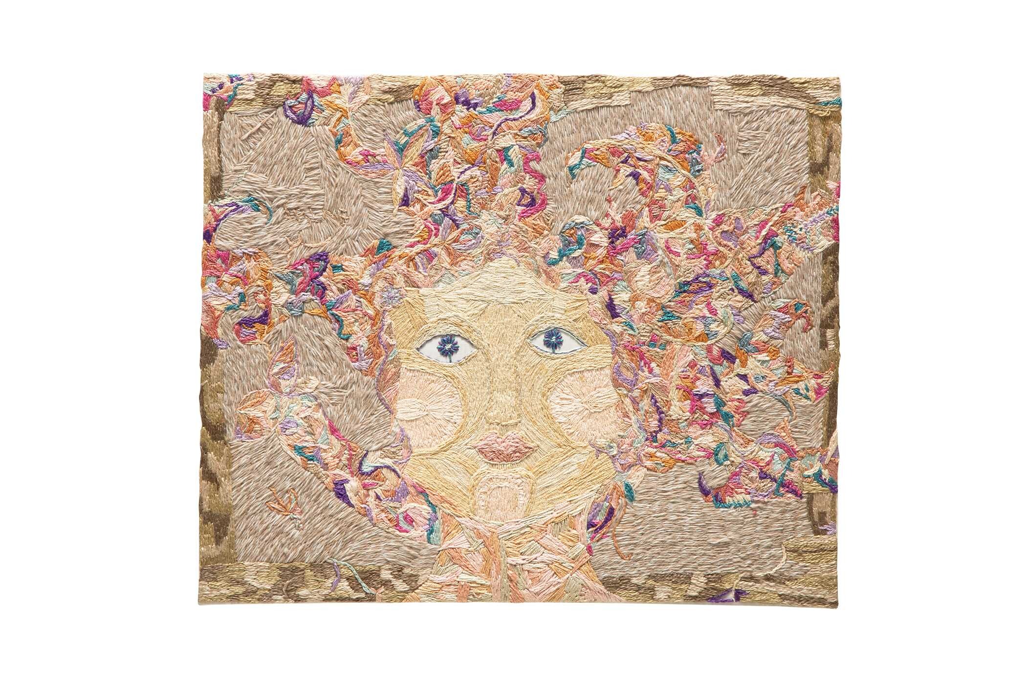 Artful Embroidery on Canvas