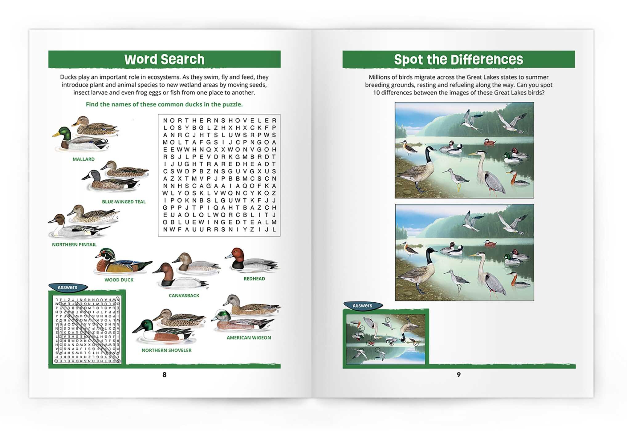 Great Lakes Wildlife Nature Activity Book, 3rd Ed