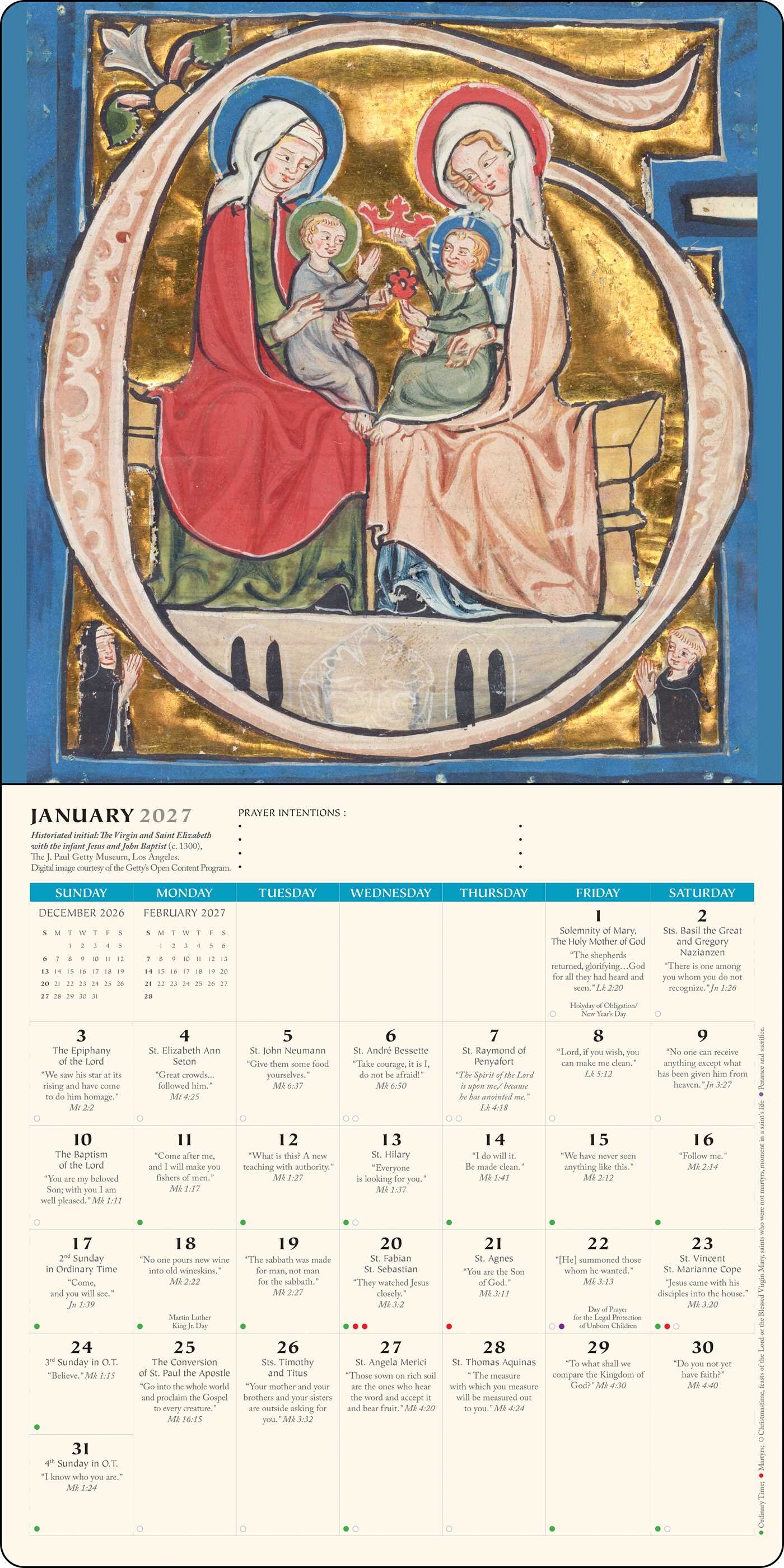 Magnificat 2027 Wall Calendar