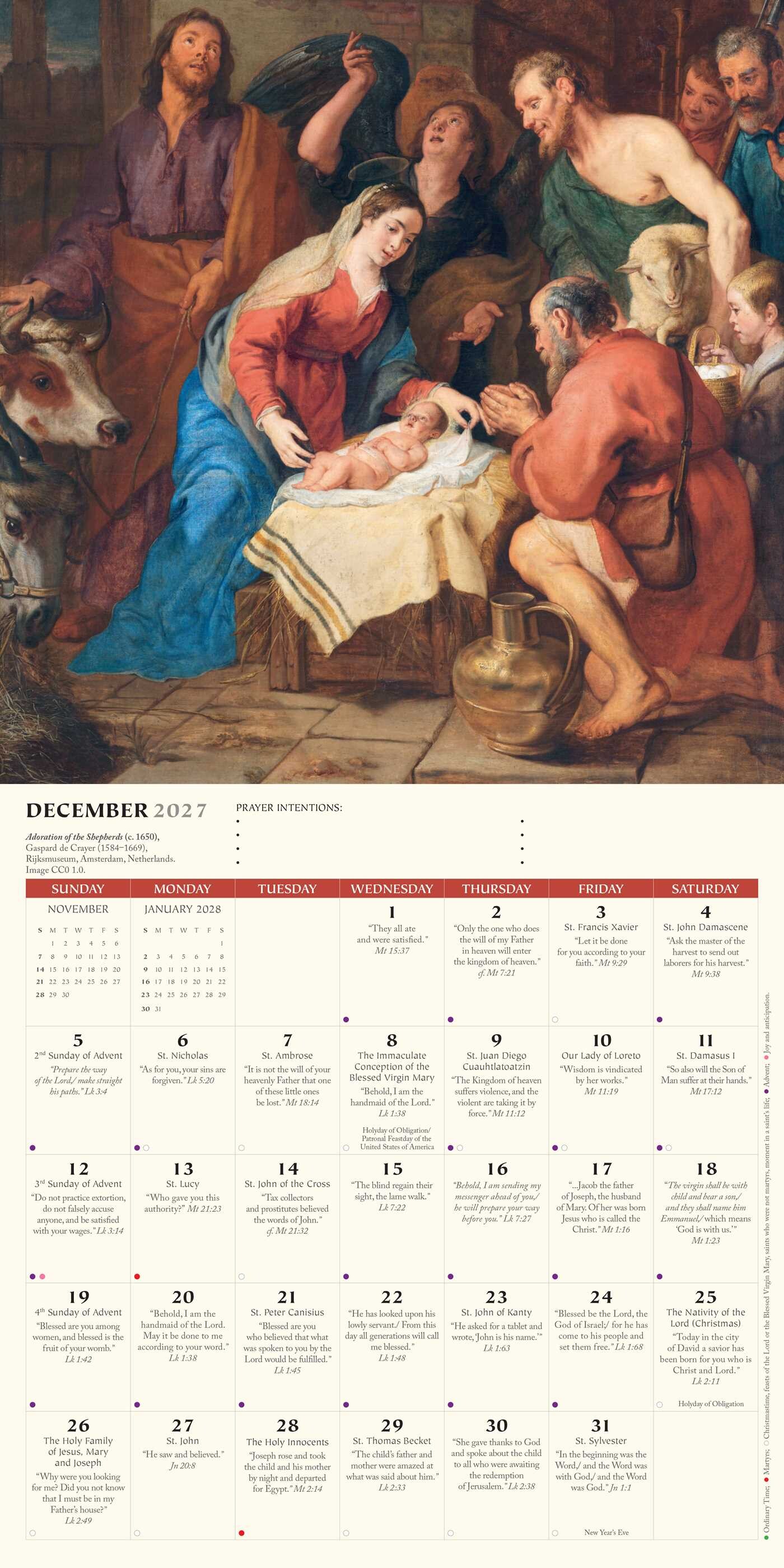 Magnificat 2027 Wall Calendar