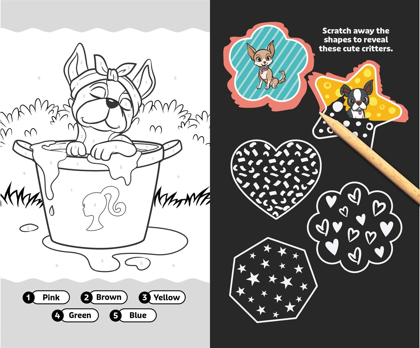 Barbie: Cute Critters Scratch Art