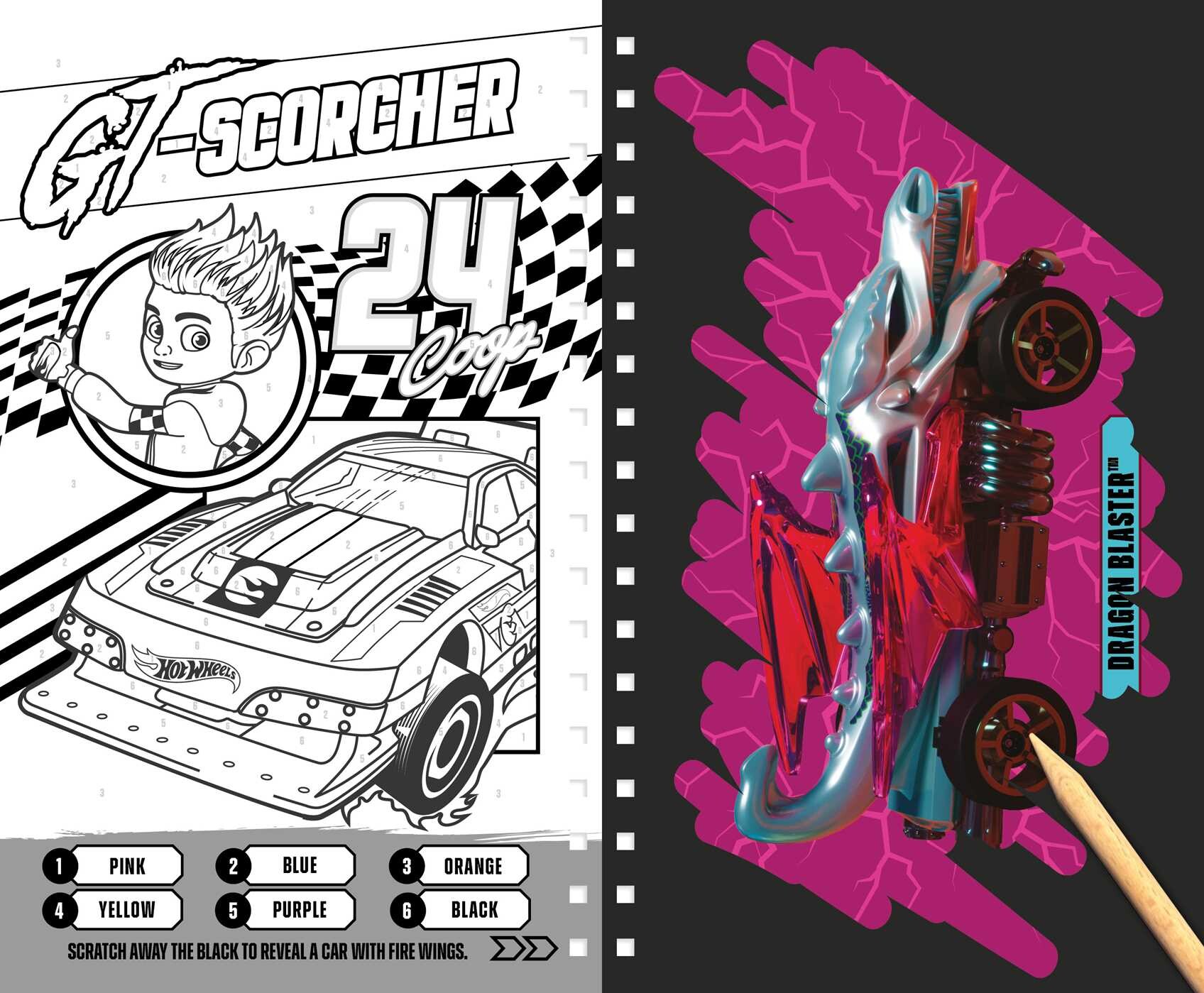 Hot Wheels Let's Race: Ready, Set, Draw - Scratch Art