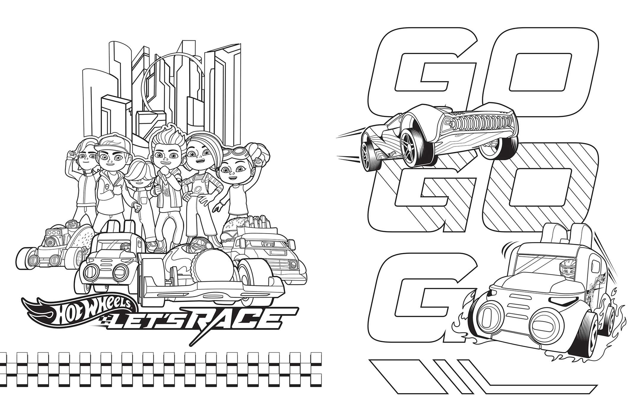 Hot Wheels: Let's Race Giant Coloring Book
