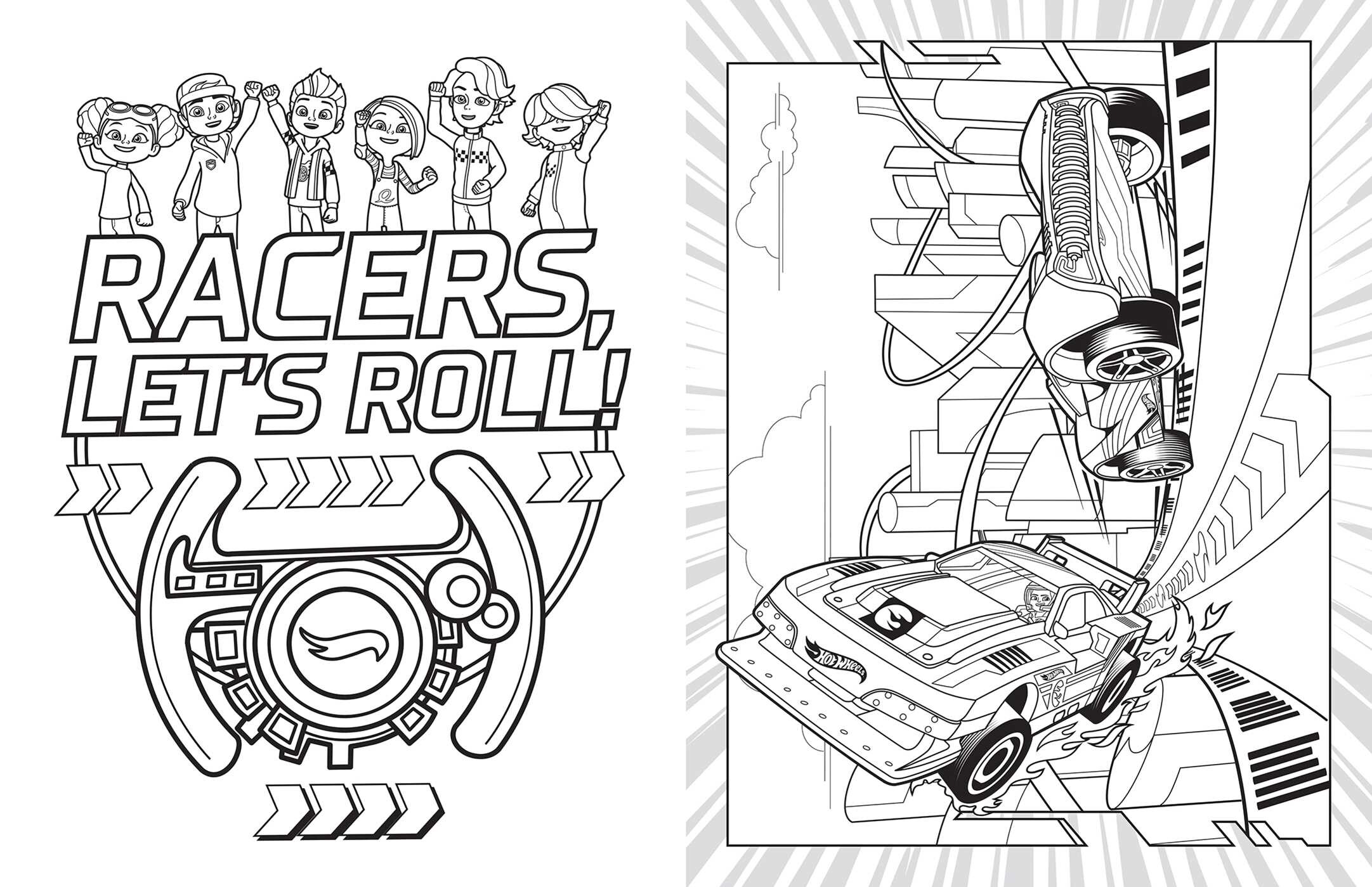 Hot Wheels: Let's Race Giant Coloring Book