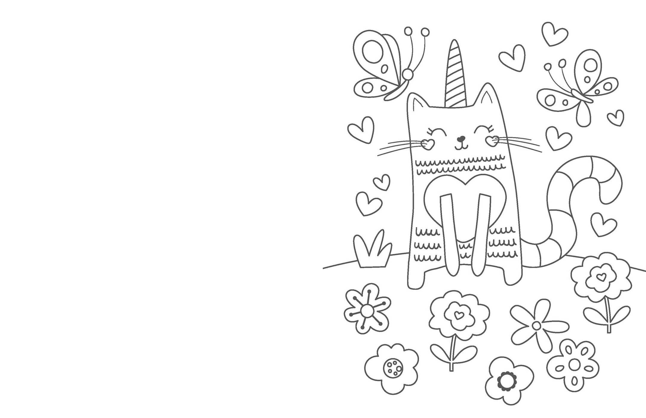 Silly Caticorns Coloring Book
