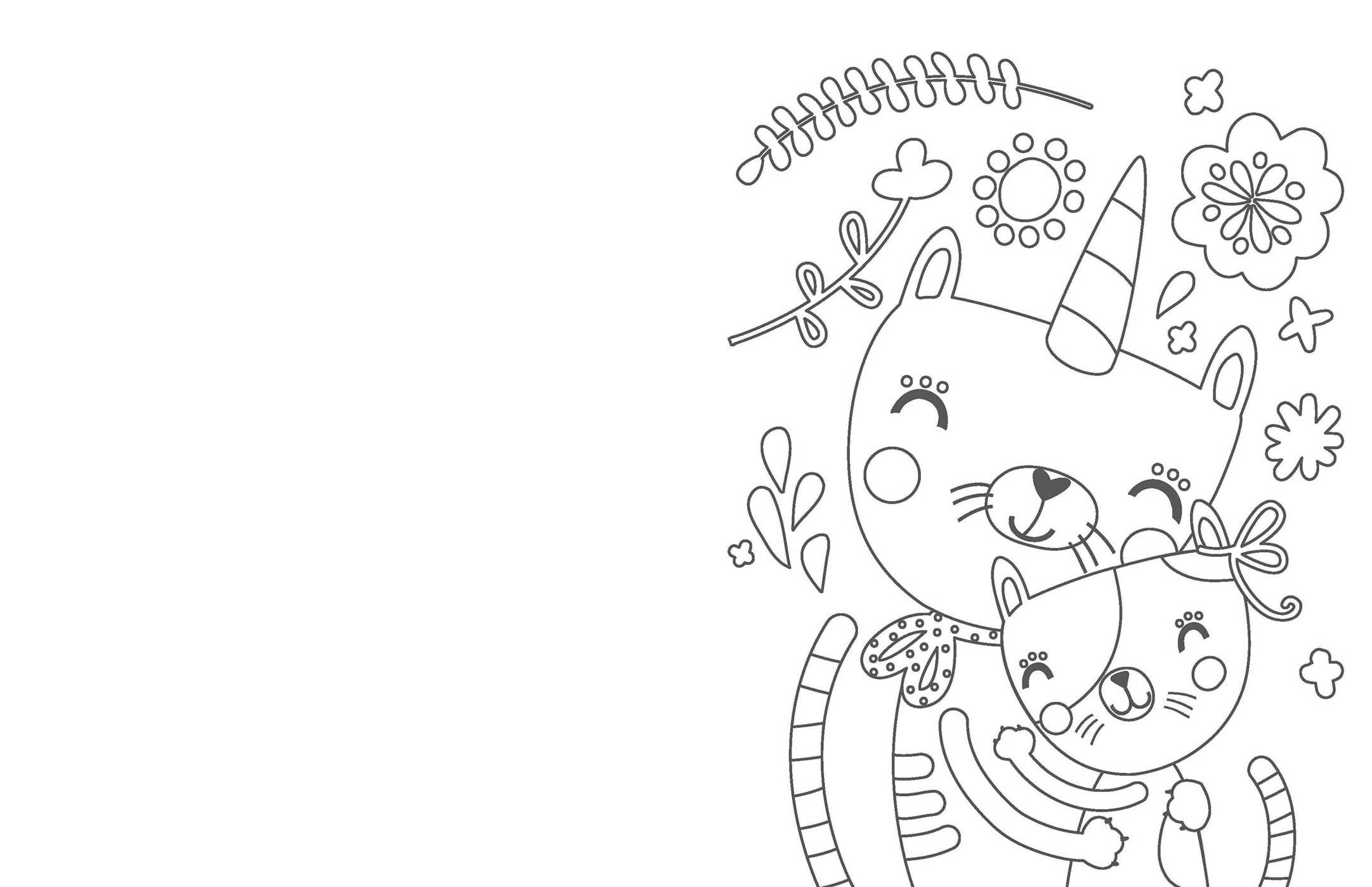Silly Caticorns Coloring Book