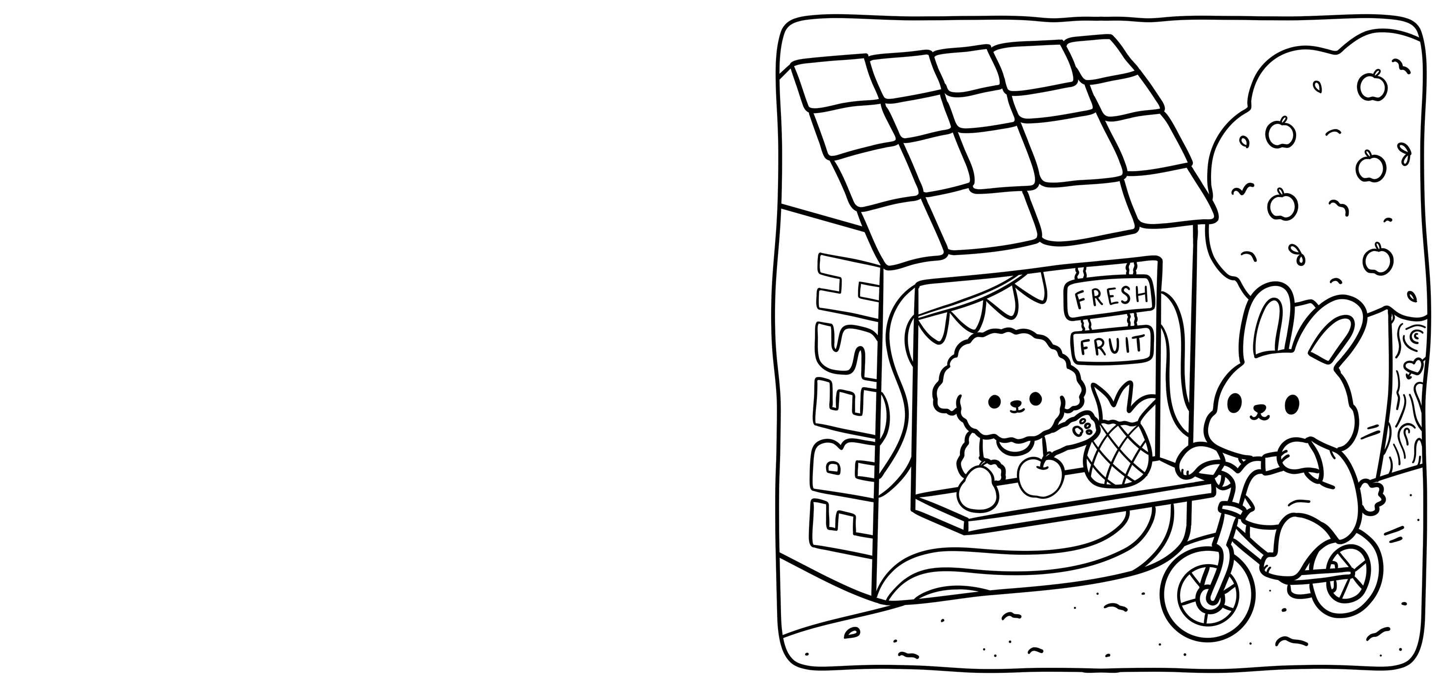Happy Town Coloring and Sticker Fun