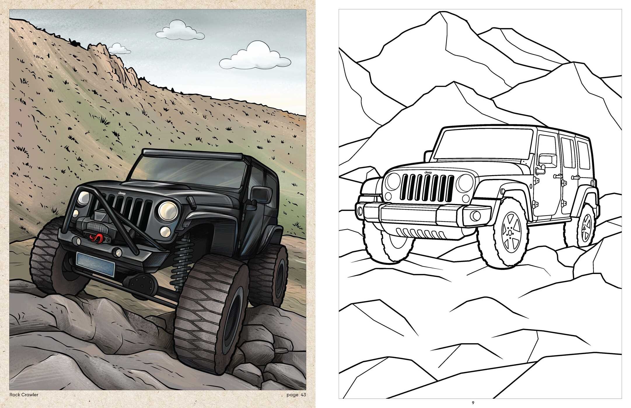 Super Cool All-Terrain Jeep® Coloring Book