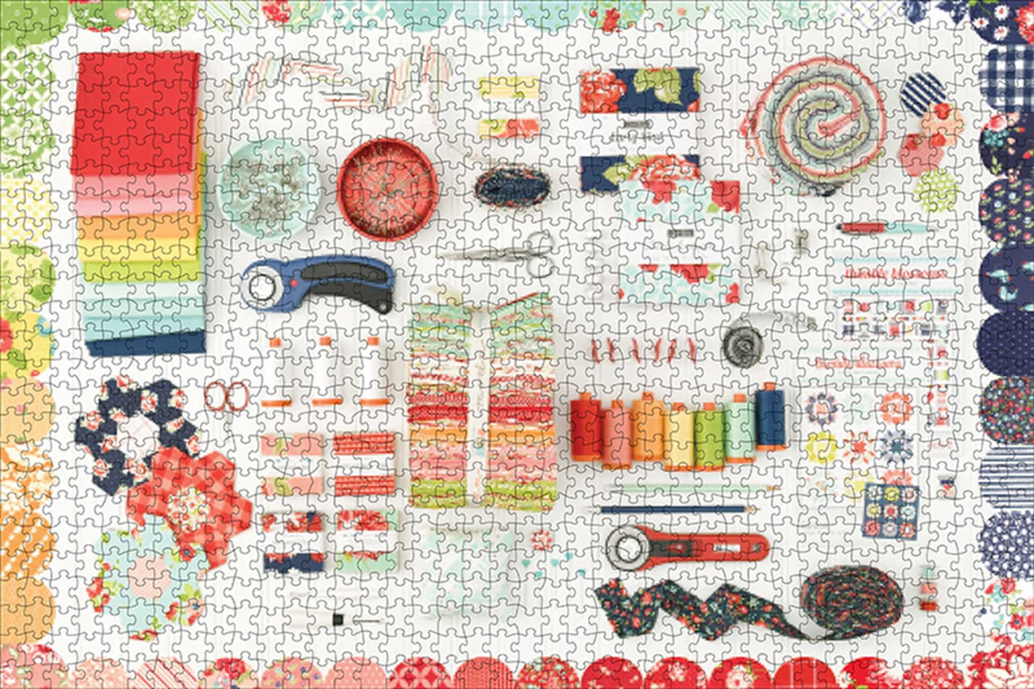 Thimble Blossoms Jigsaw Puzzle for Adults by Camille Roskelley