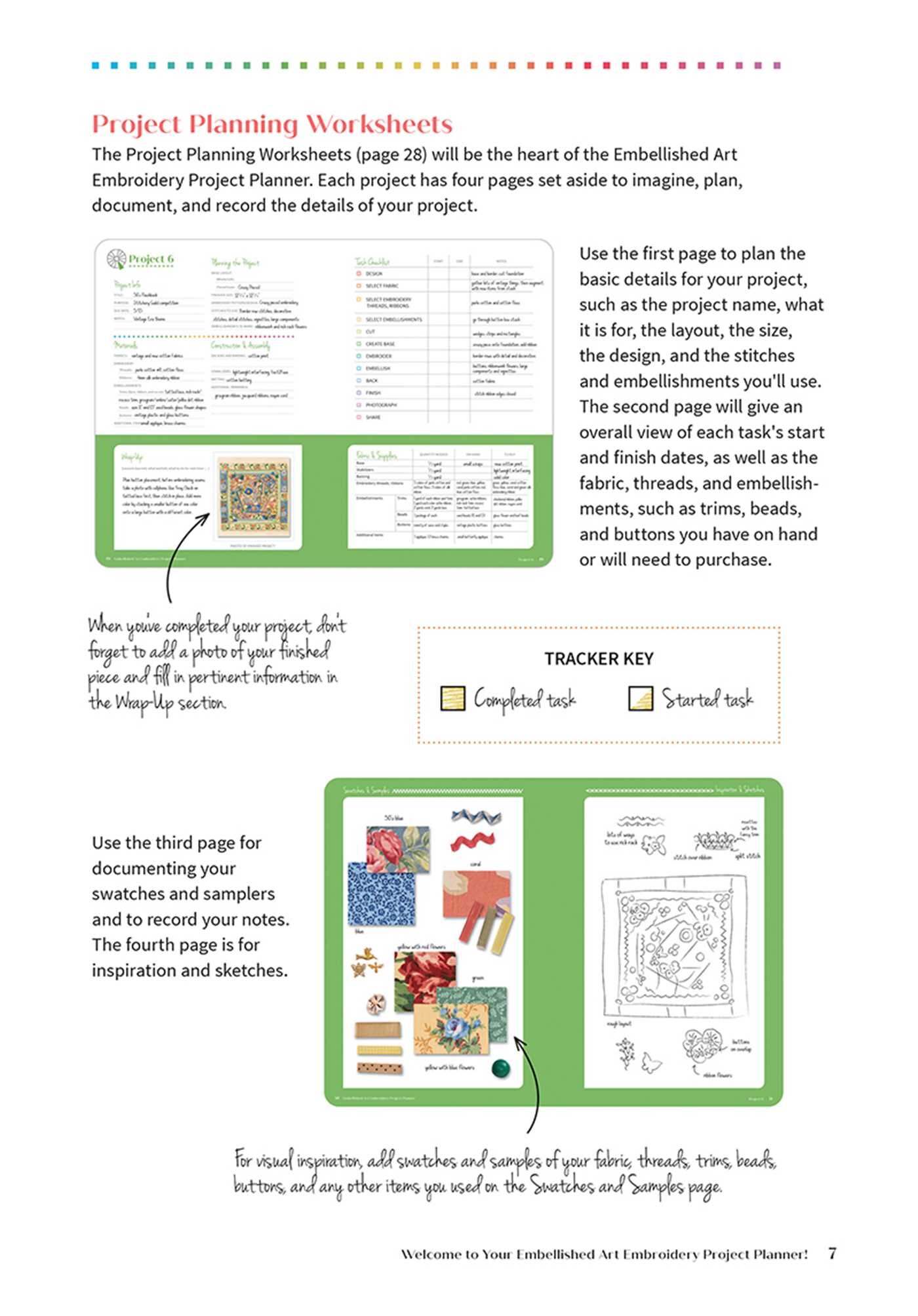 Embellished Art Embroidery Project Planner