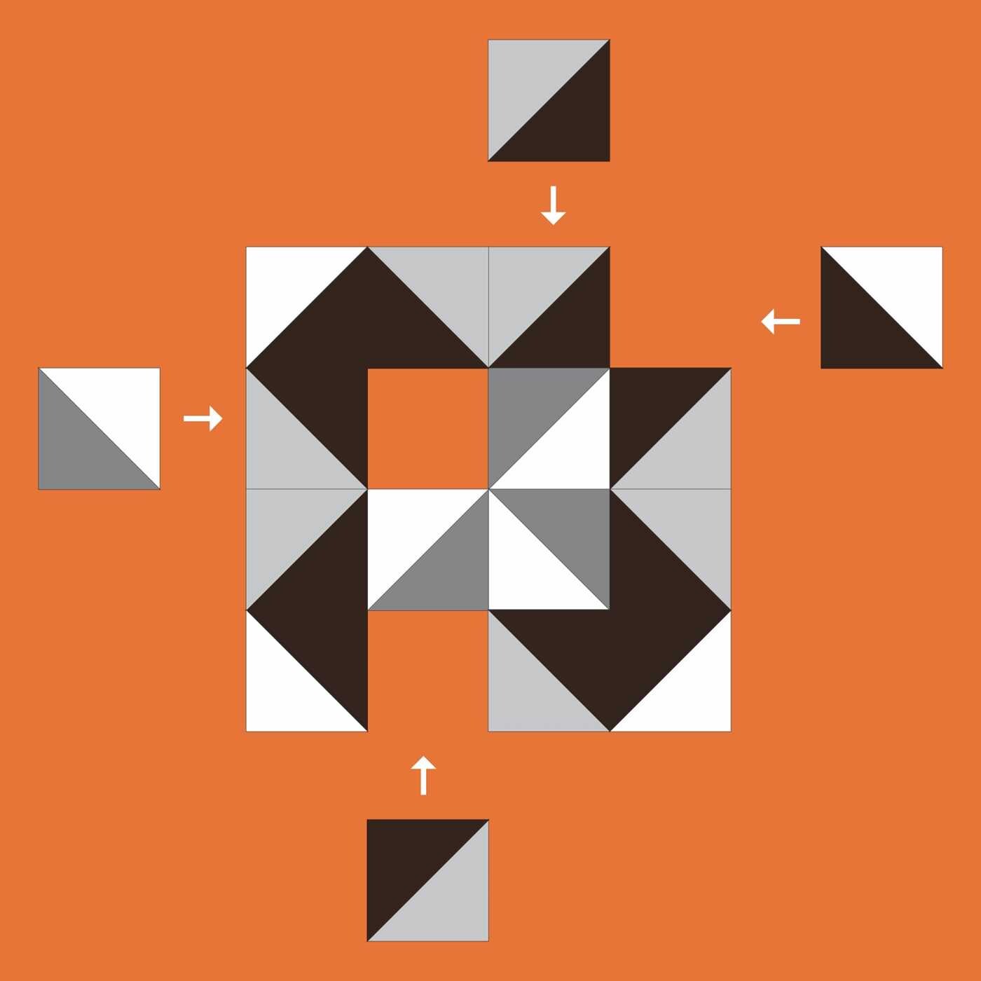 Half-Square Triangle Quilt Block Design Deck