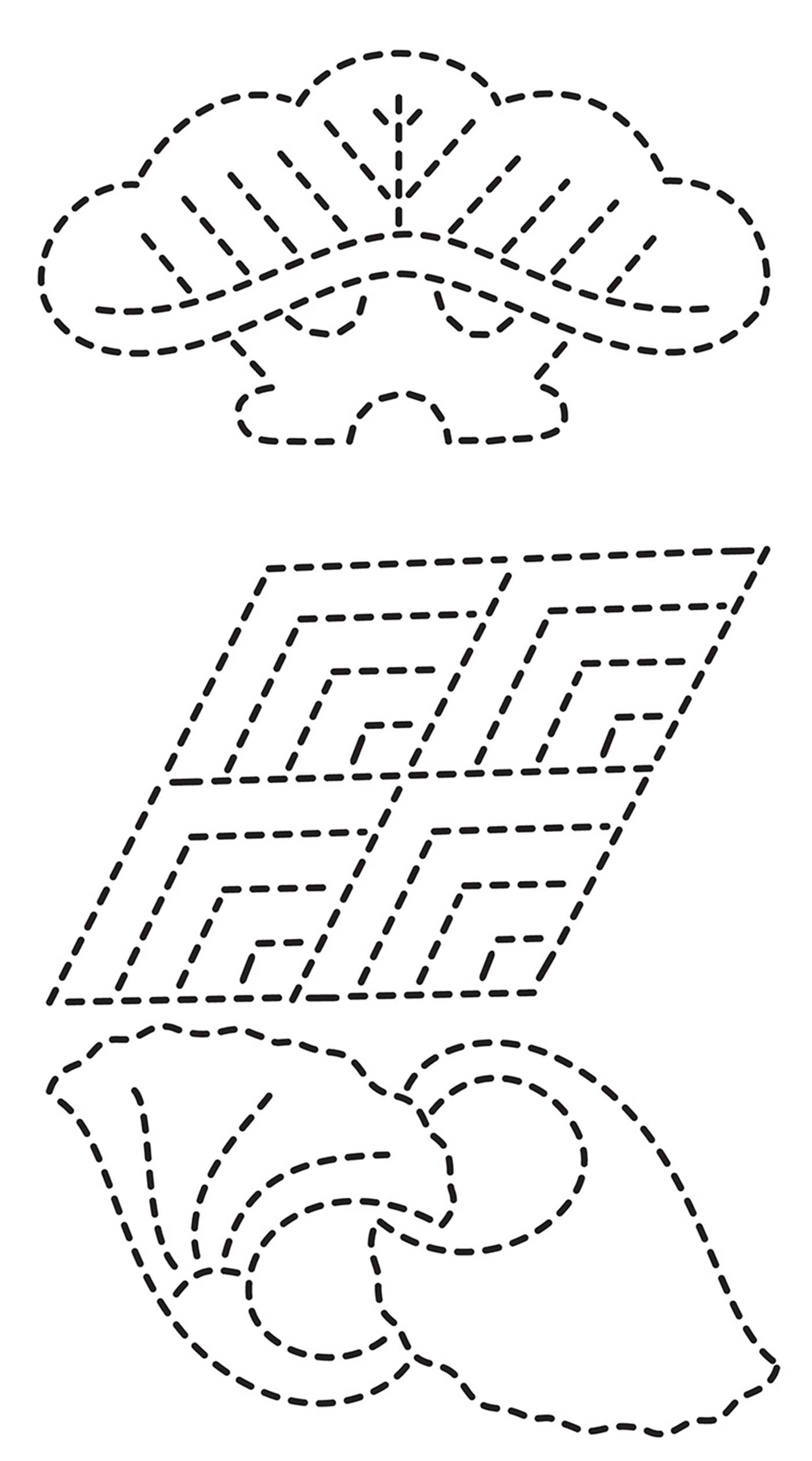 Sashiko Stencils #2, Crests, Borders & Classic Motifs