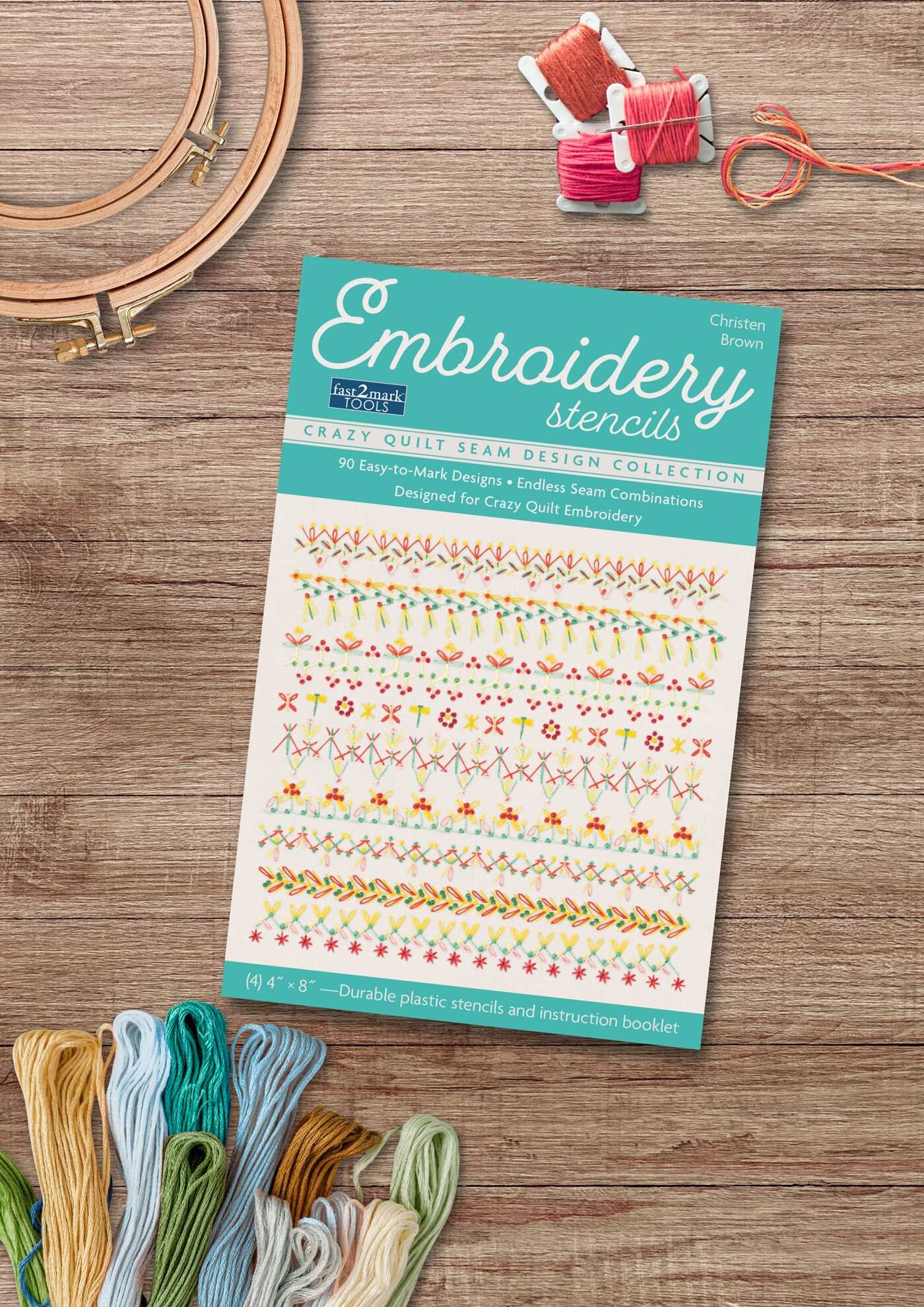 Embroidery Stencils, Crazy Quilt Seam Design Collection