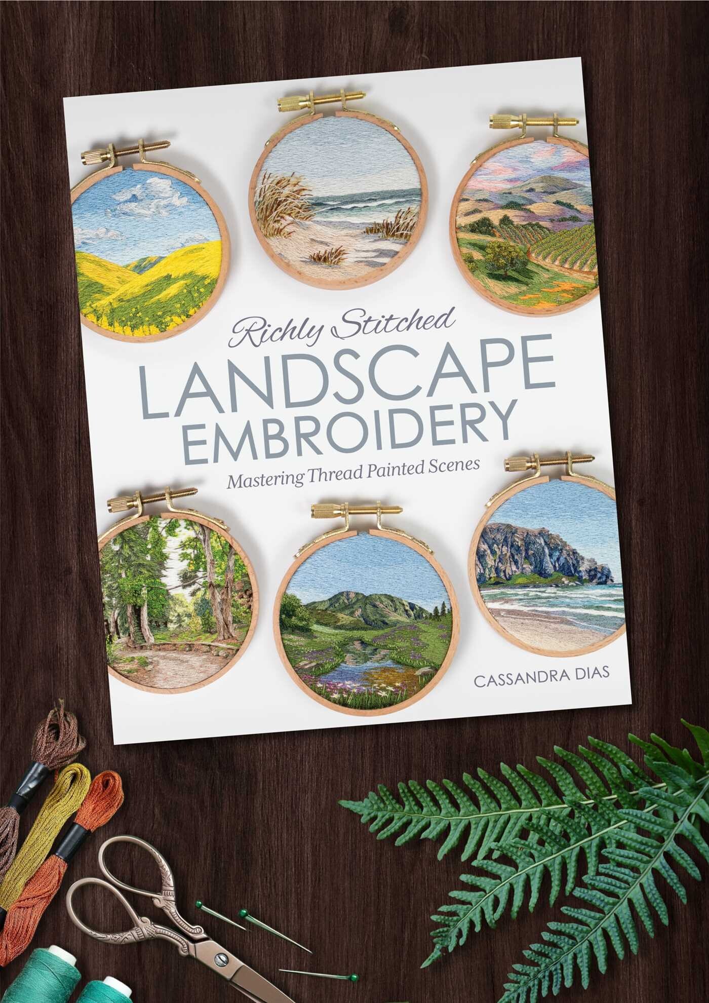 Richly Stitched Landscape Embroidery