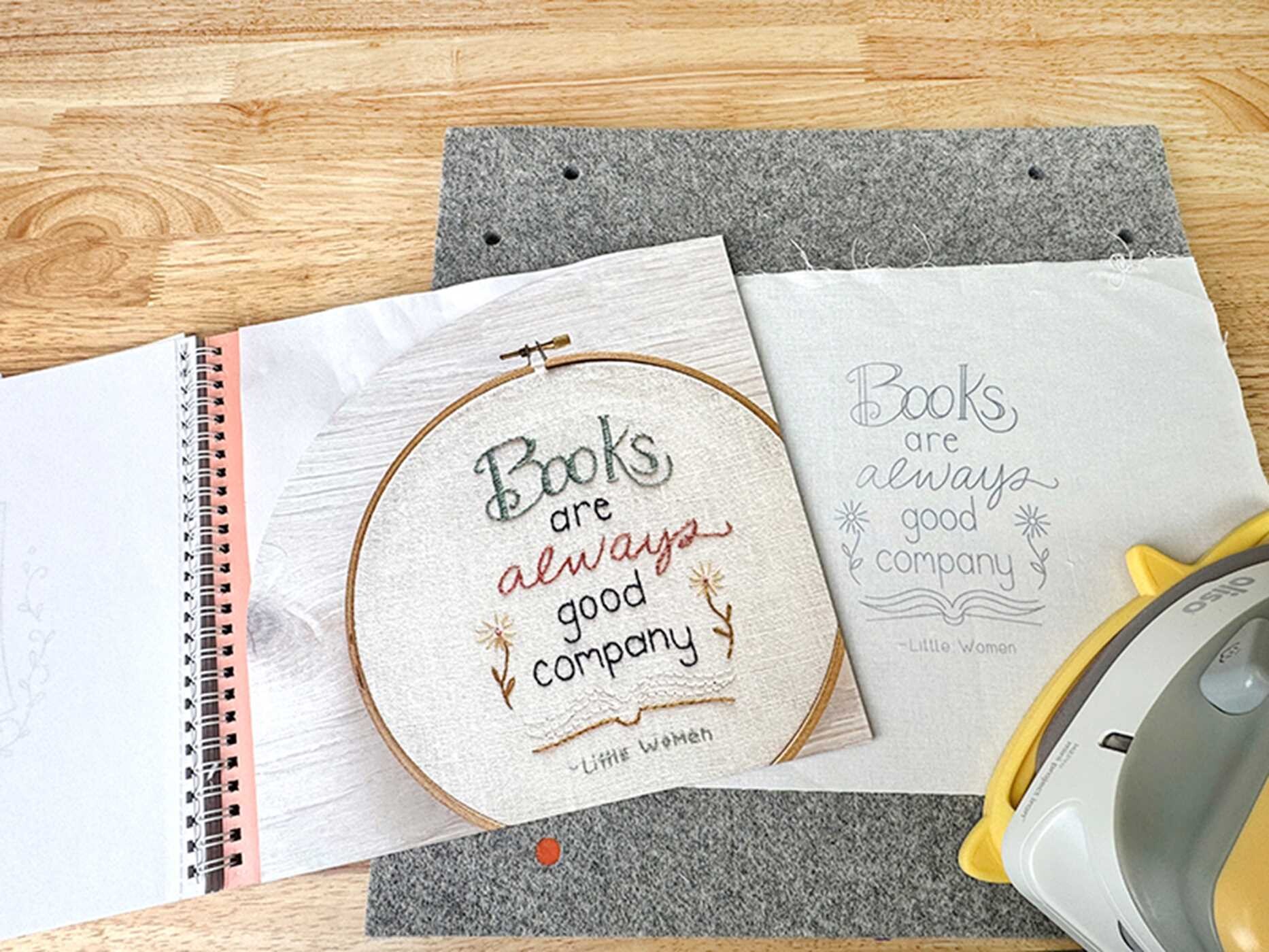 Book Lover's Embroidery