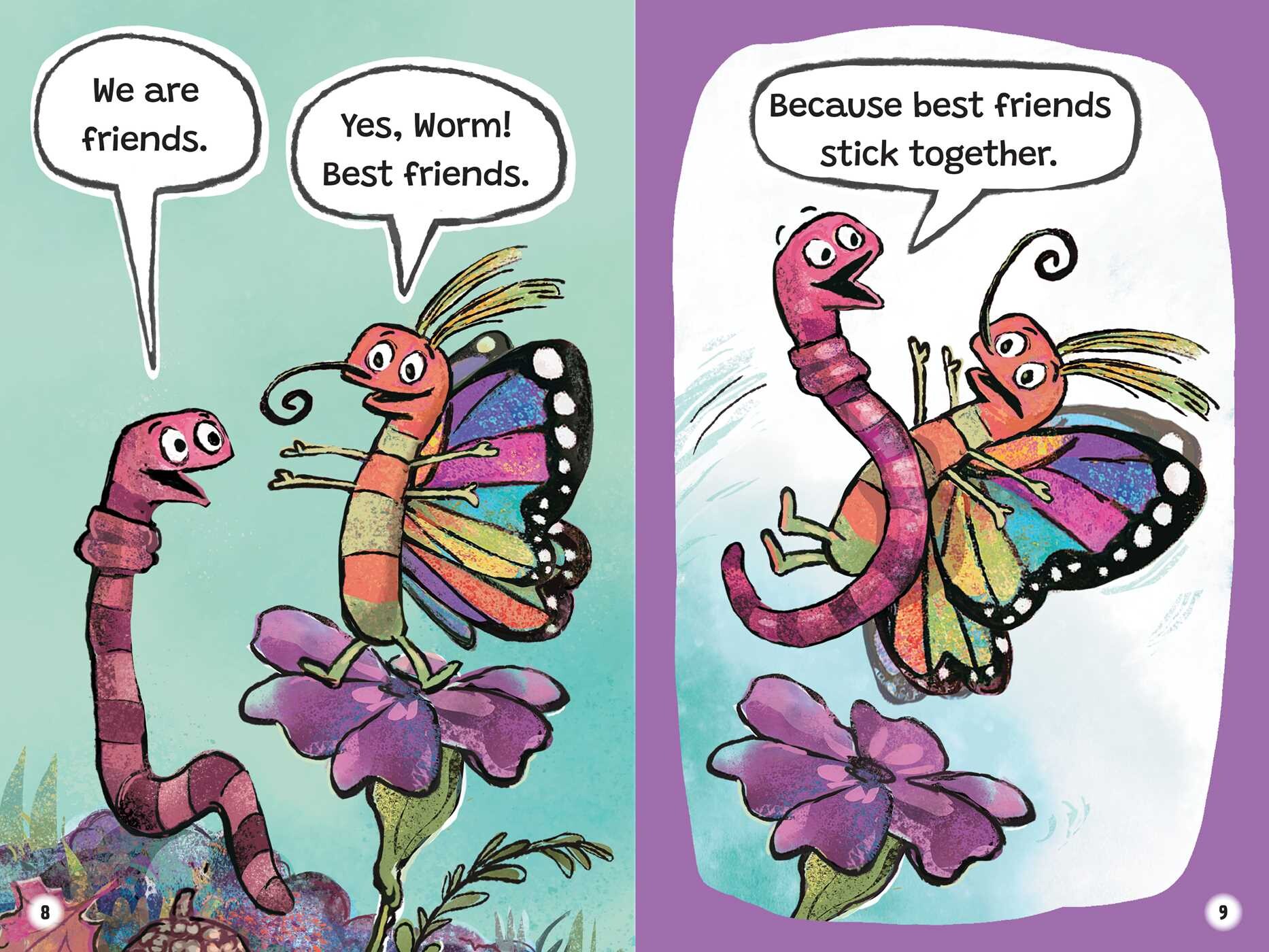Worm and Butterfly Are Friends Always