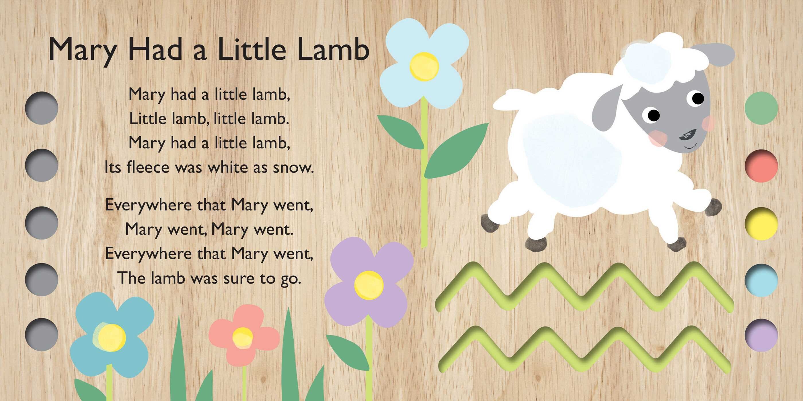 Touch and Trace Nursery Rhymes: Mary Had a Little Lamb (Board Book for Babies and Toddlers 0-2 years old)