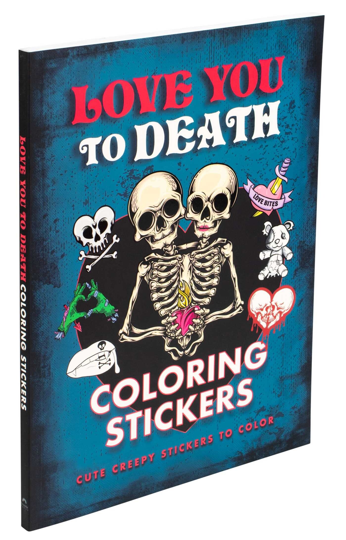 Love You to Death Coloring Stickers