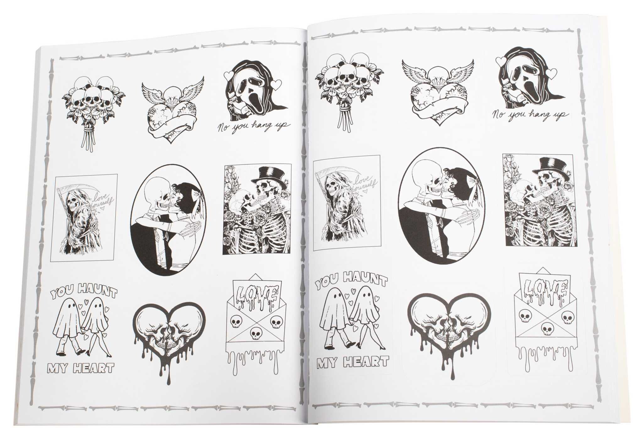 Love You to Death Coloring Stickers