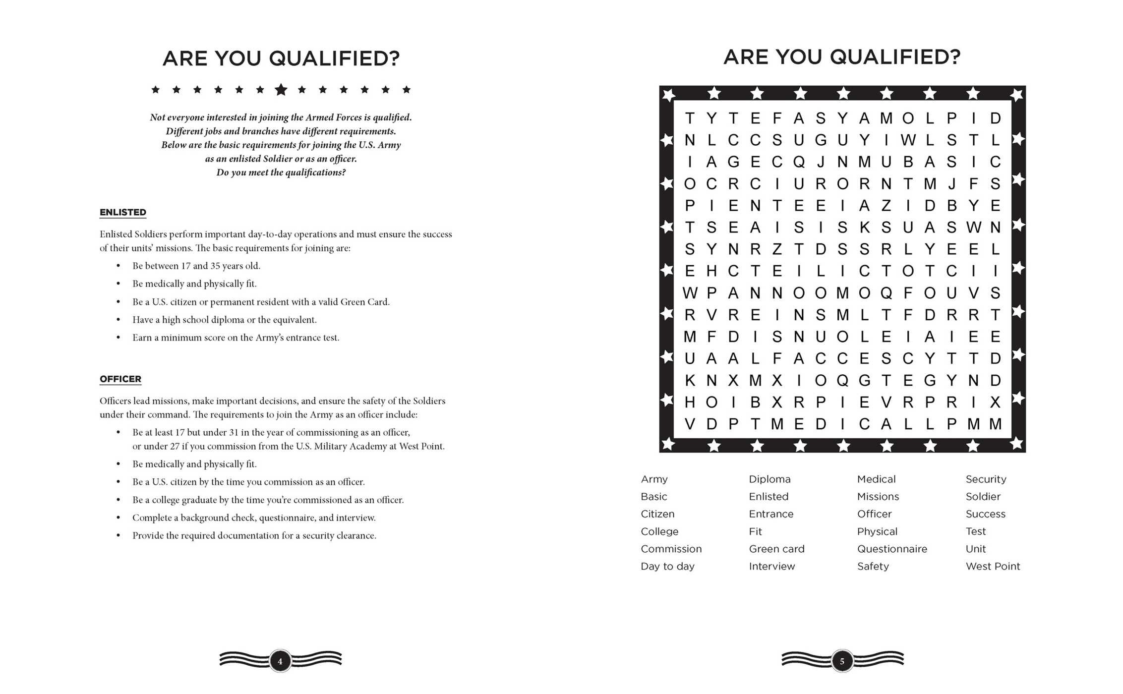 Salute to the Armed Forces Word Search