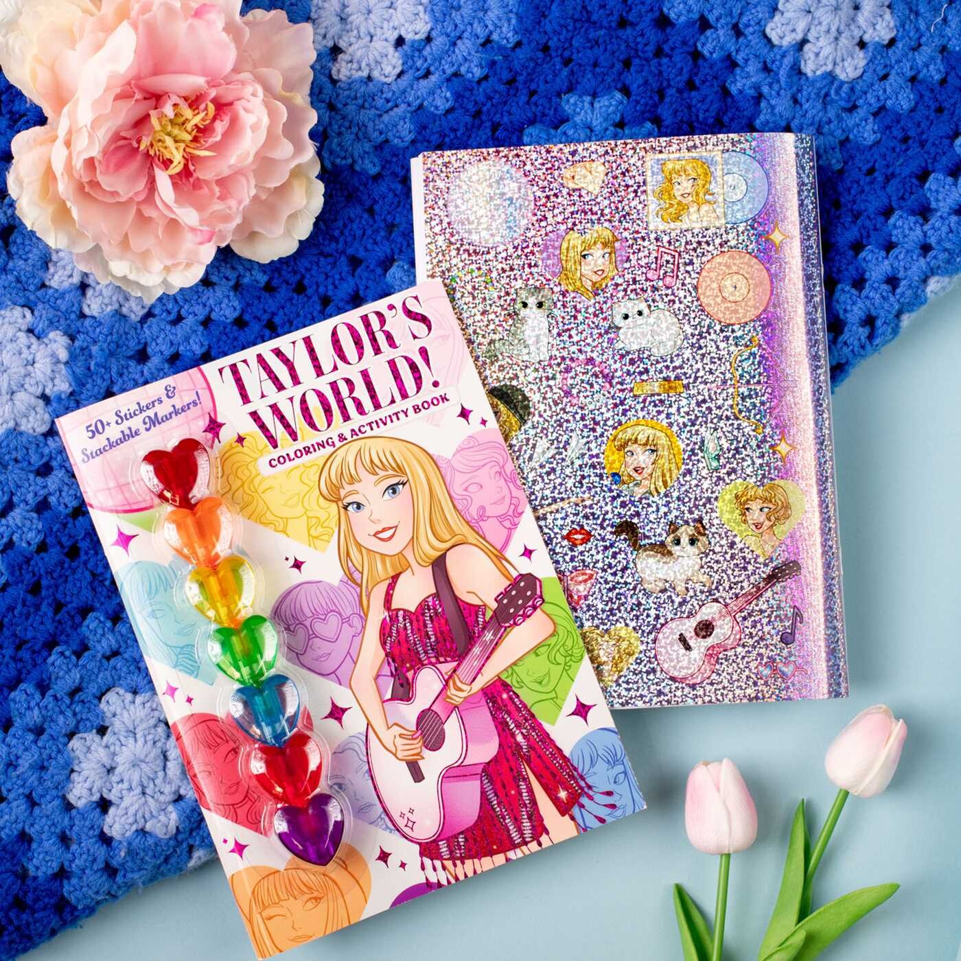 Taylor's World! Coloring and Activity Book with 50+ Stickers & Stackable Markers!