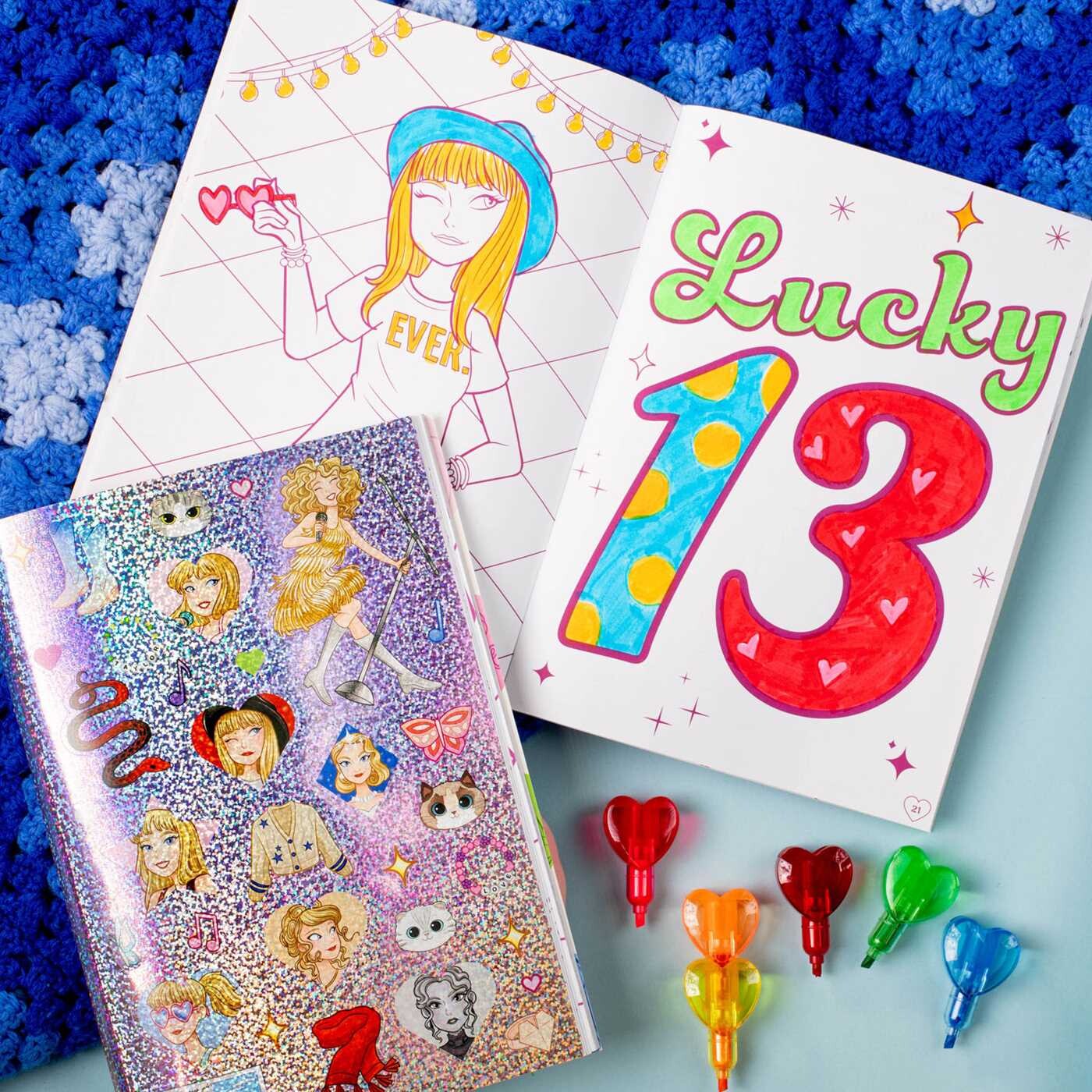 Taylor's World! Coloring and Activity Book with 50+ Stickers & Stackable Markers!