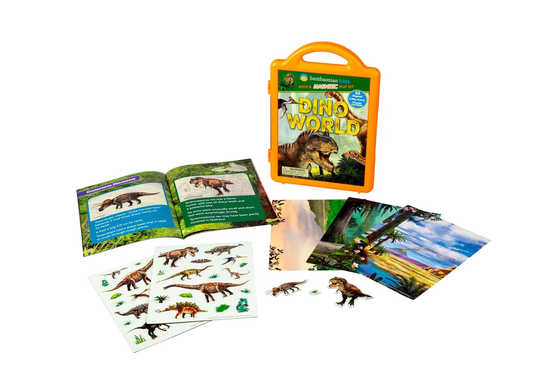 Smithsonian Kids: DinoWorld Book and Magnetic Play Set