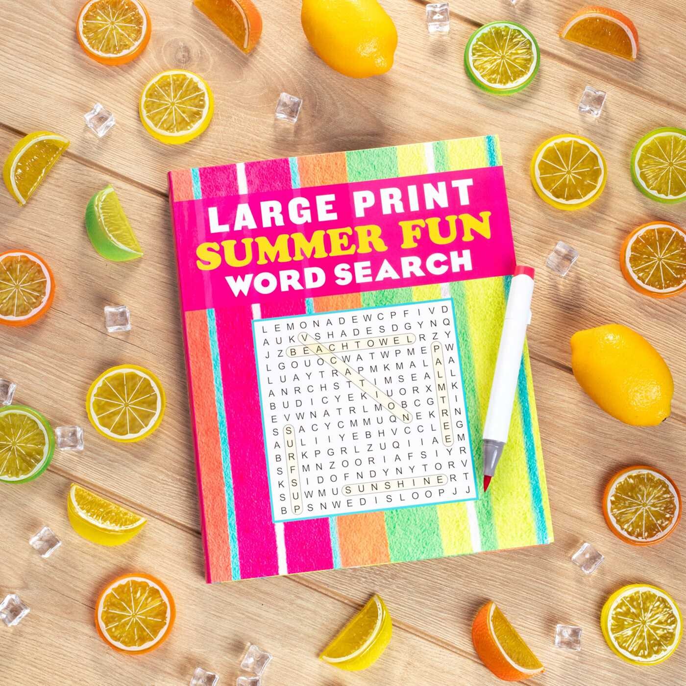 Large Print Summer Fun Word Search | Book by Editors of Thunder Bay ...